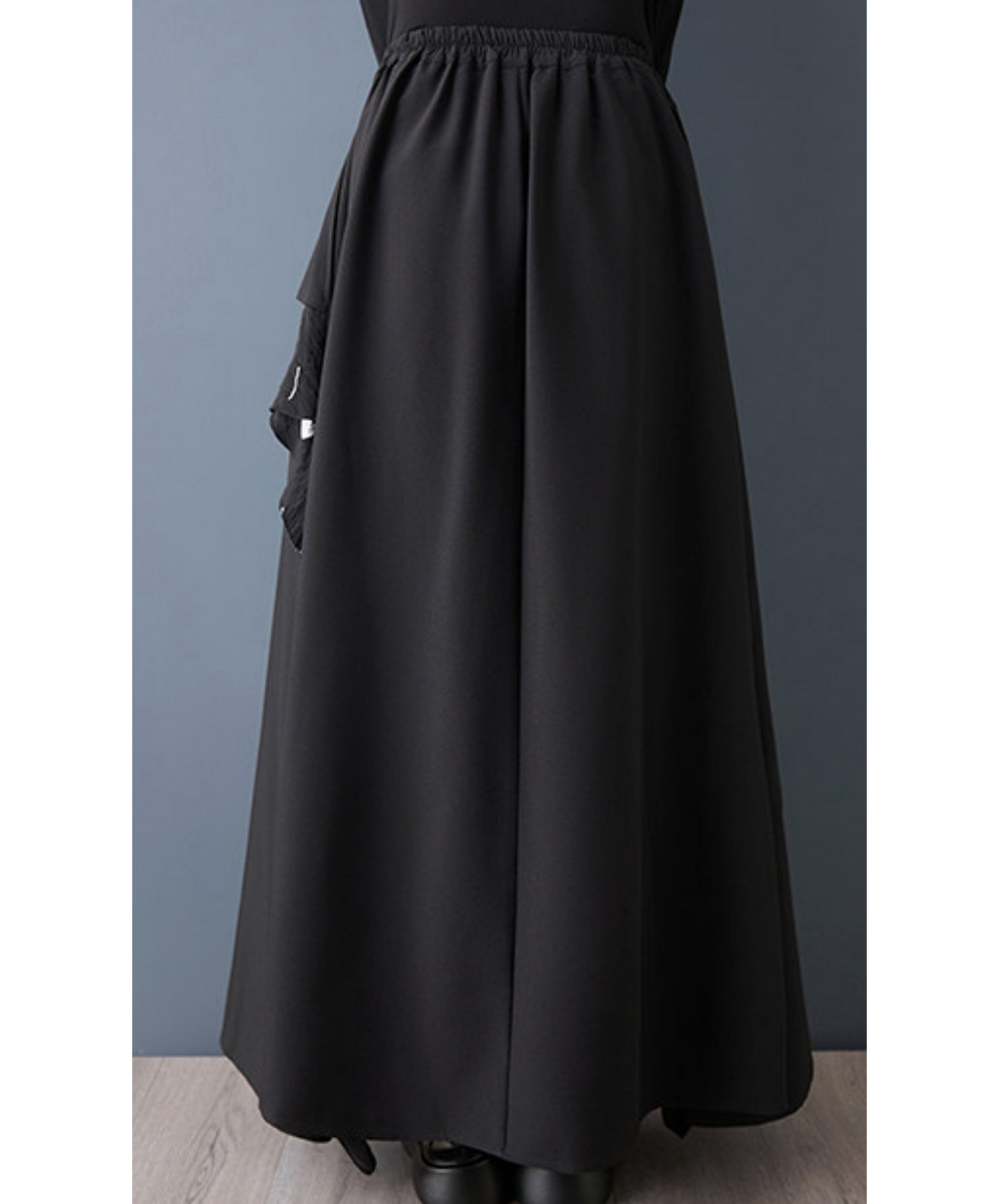 splicing print drapes skirt EN2755