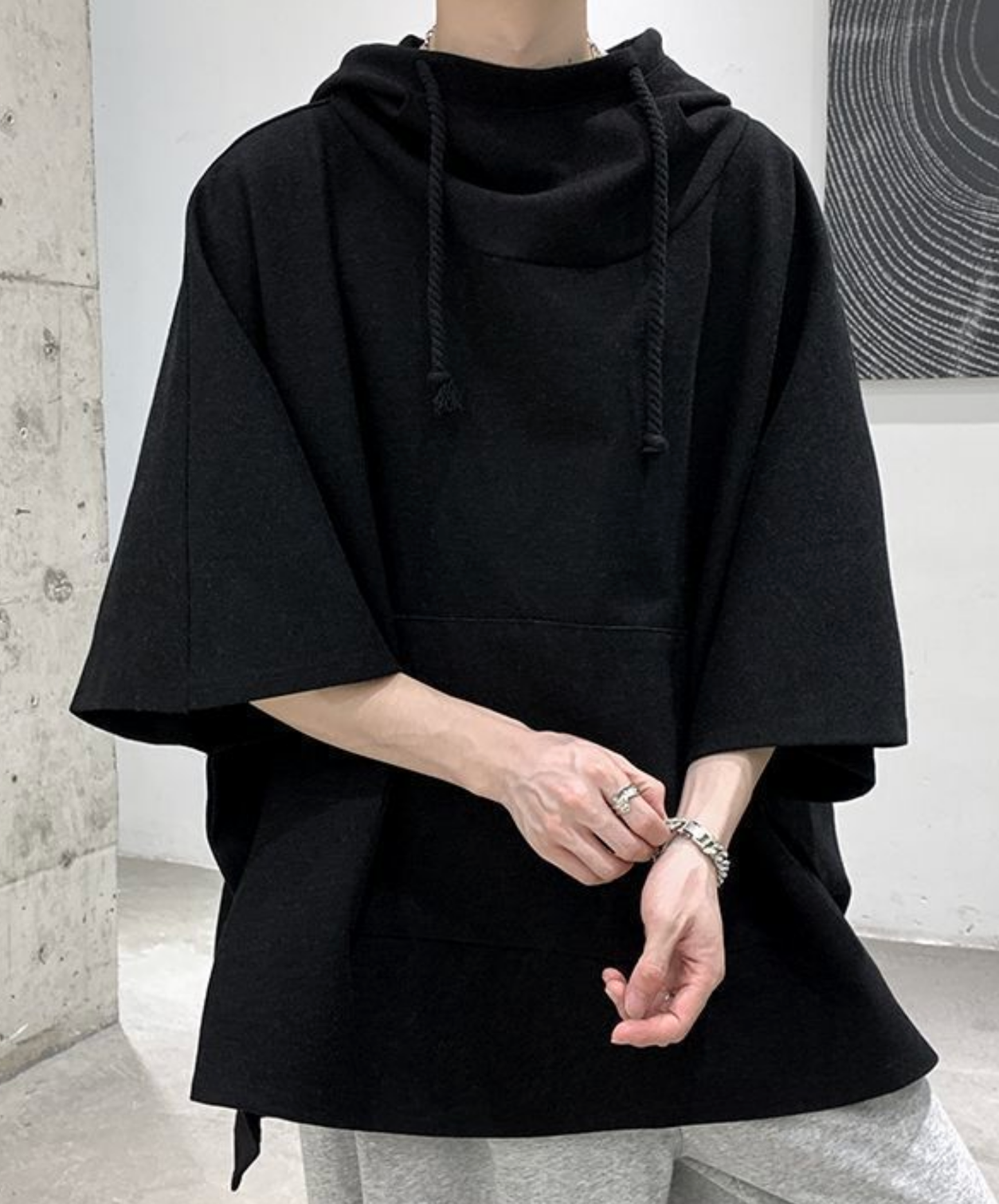 tail design, loose silhouette hoodie EN2844
