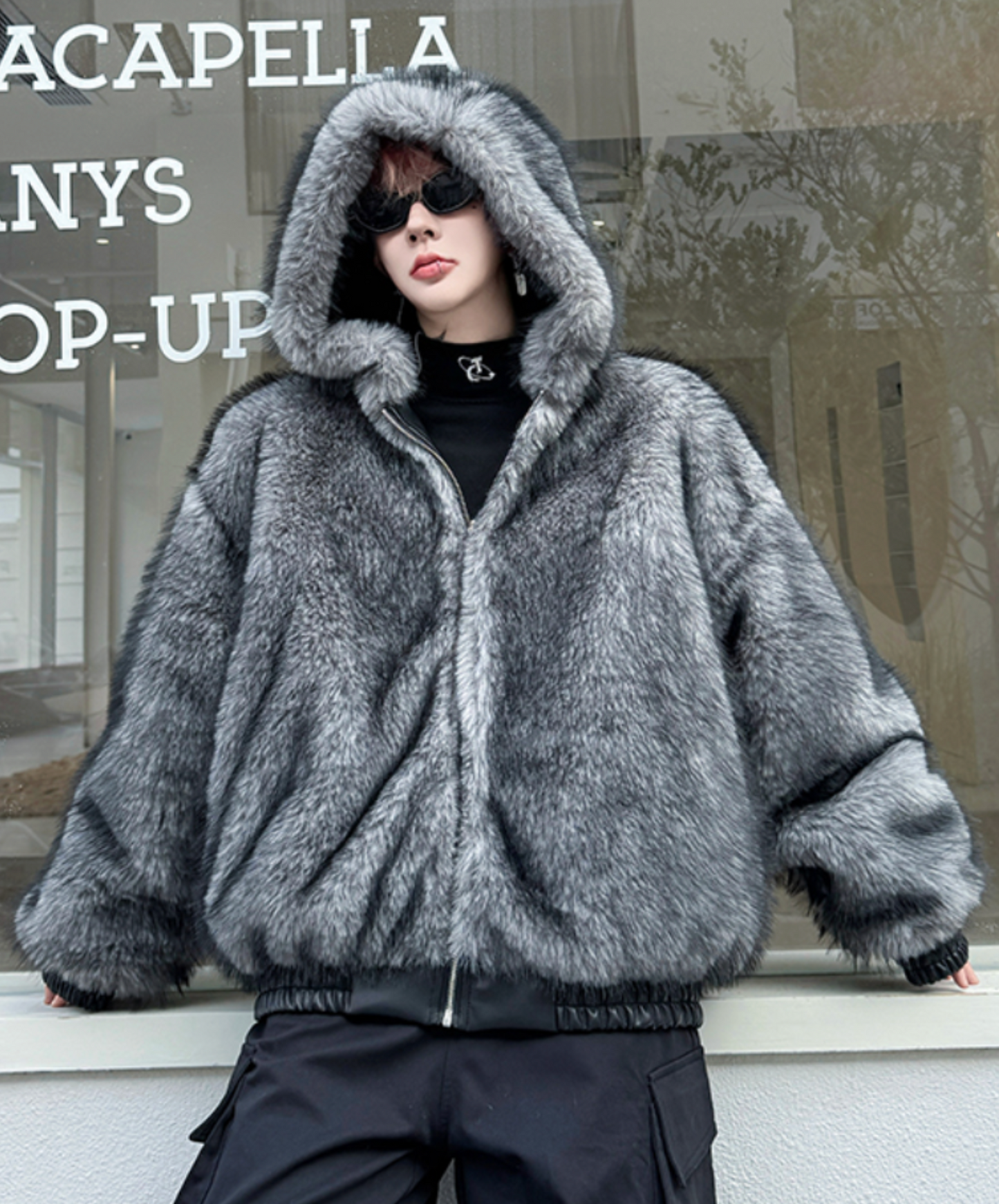 reversible faux fur jacket EN2603