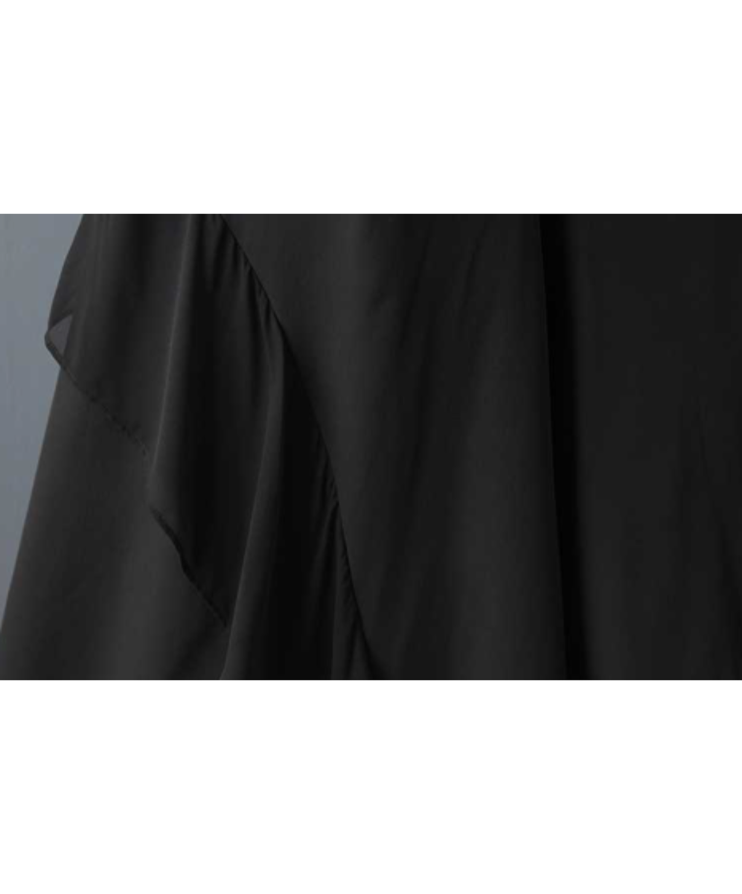 dark chiffon patchwork ruffles wide pants EN3056