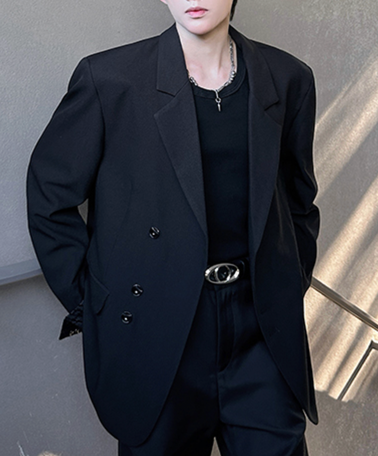 patchwork oversized jacket EN2493