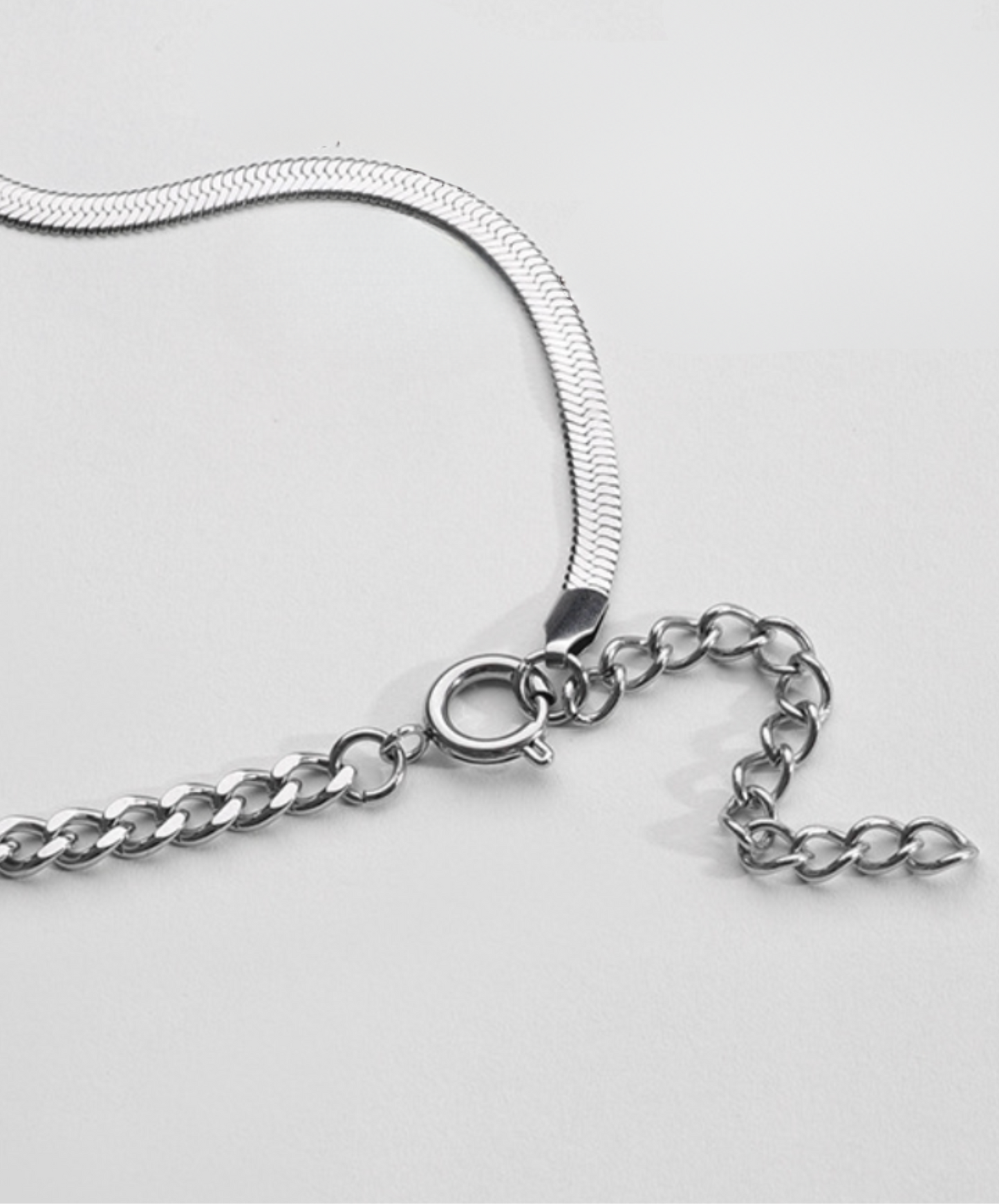 pearl & double chain necklace EN2298