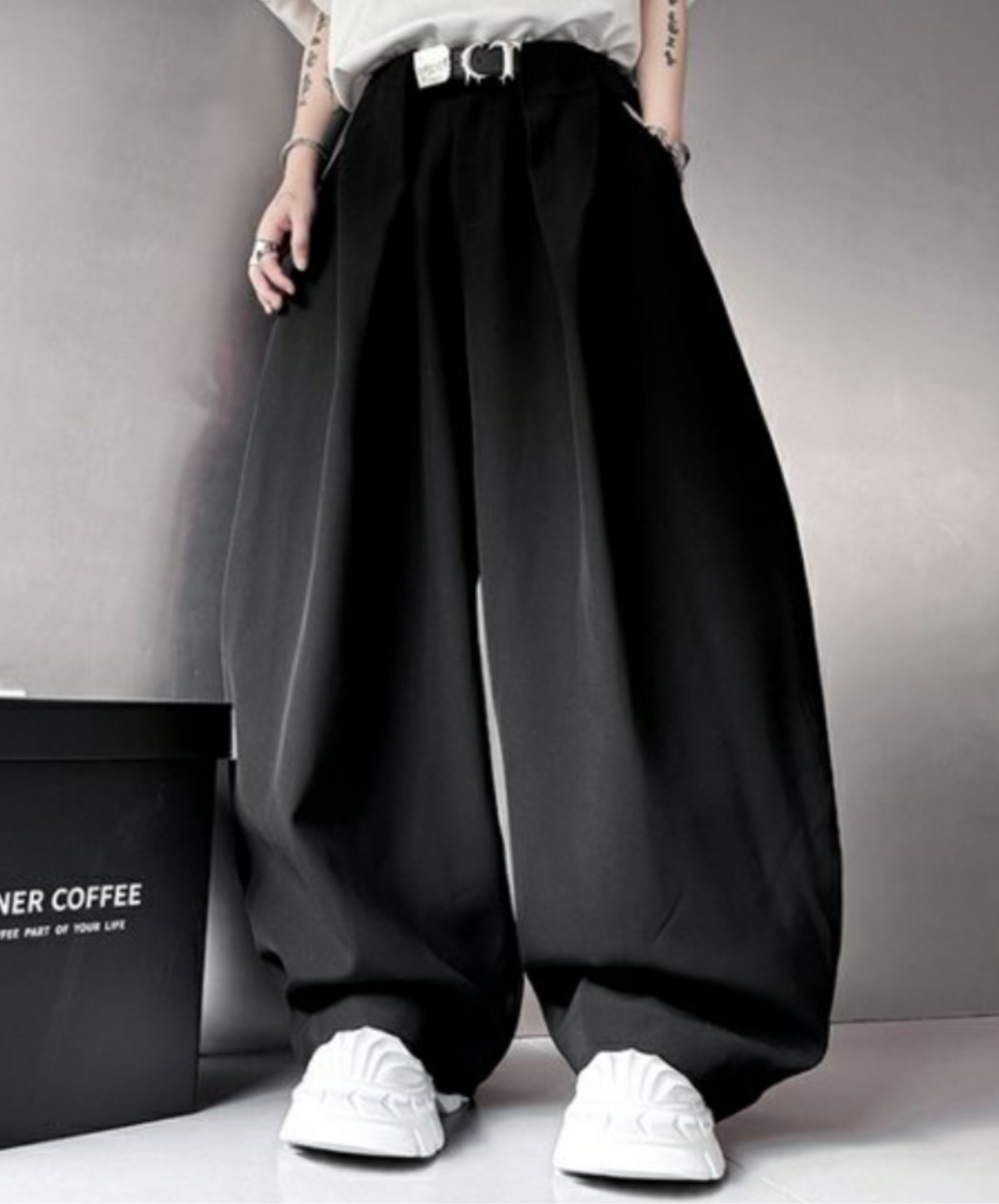 drape mop wide pants EN2070