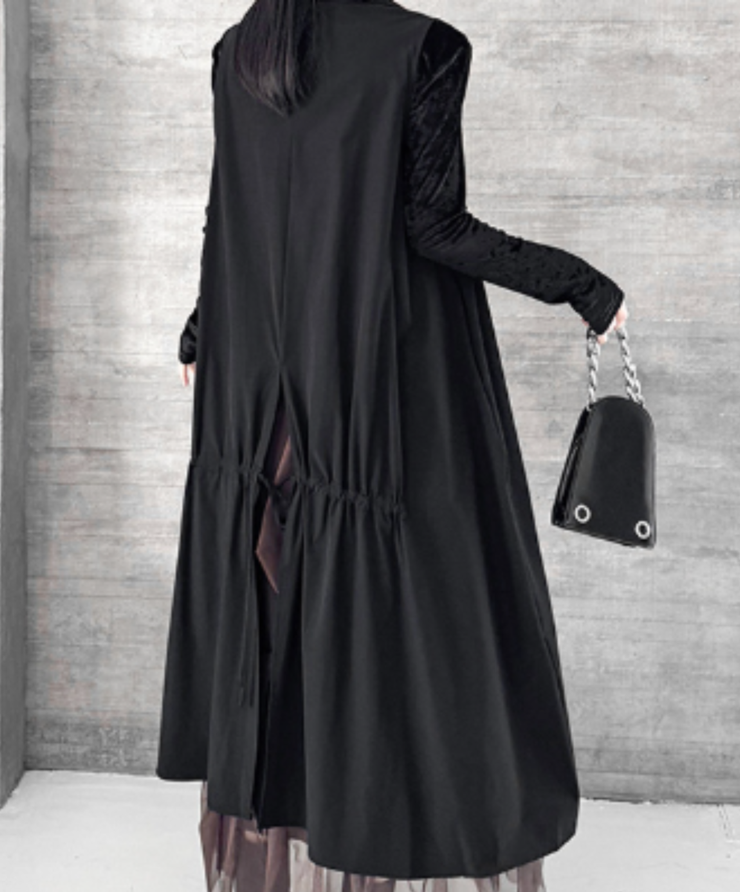 【style108】dark mode outfit set EN3137（gilet + shirt + pants set）