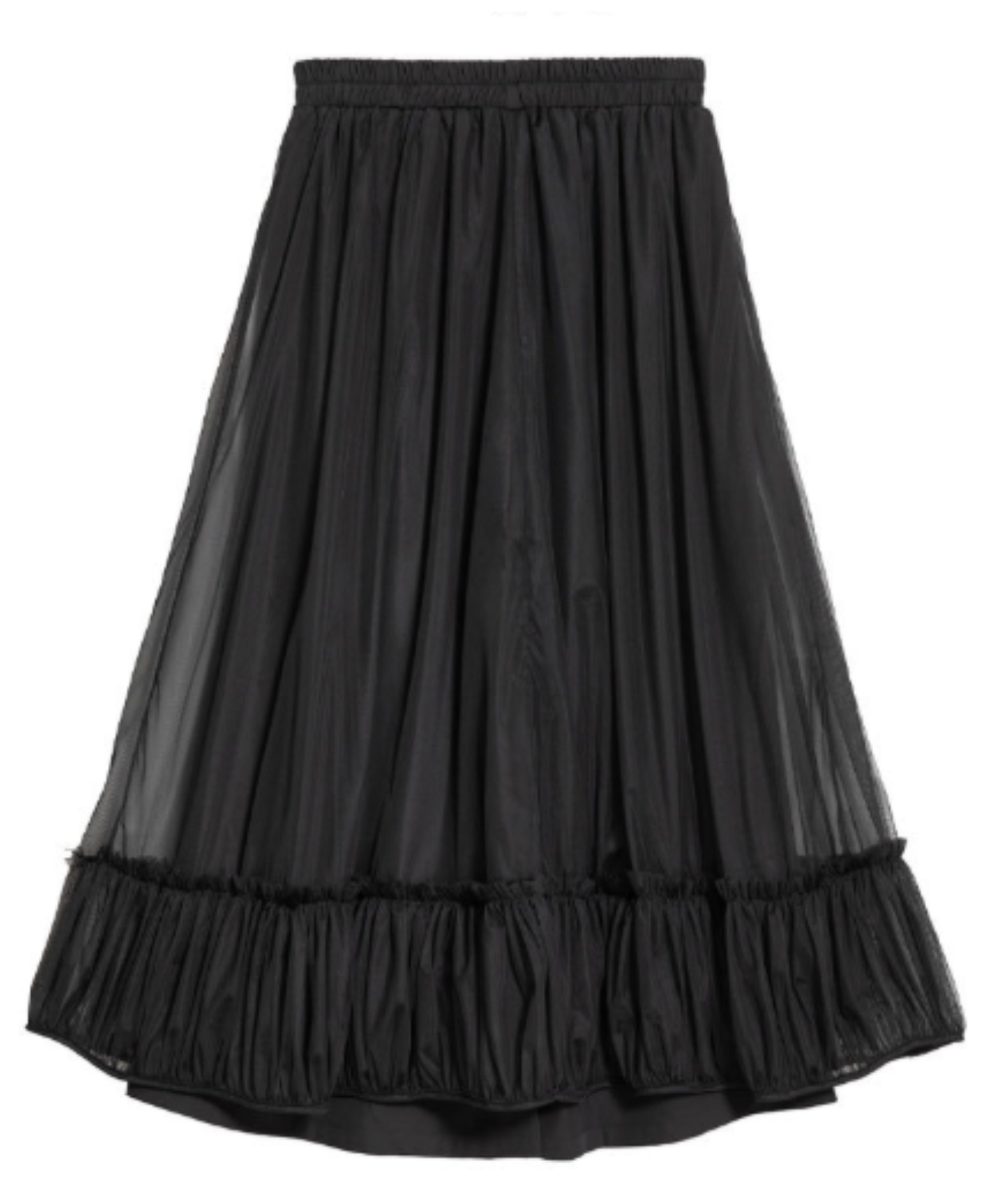 high-waisted sheer two-piece style wide pants EN3032