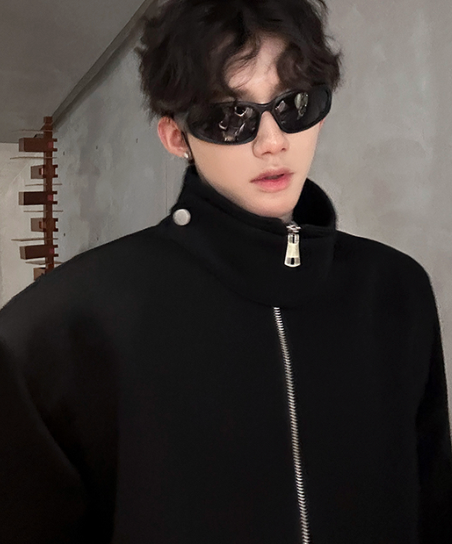 scarf stand collar jacket EN2460