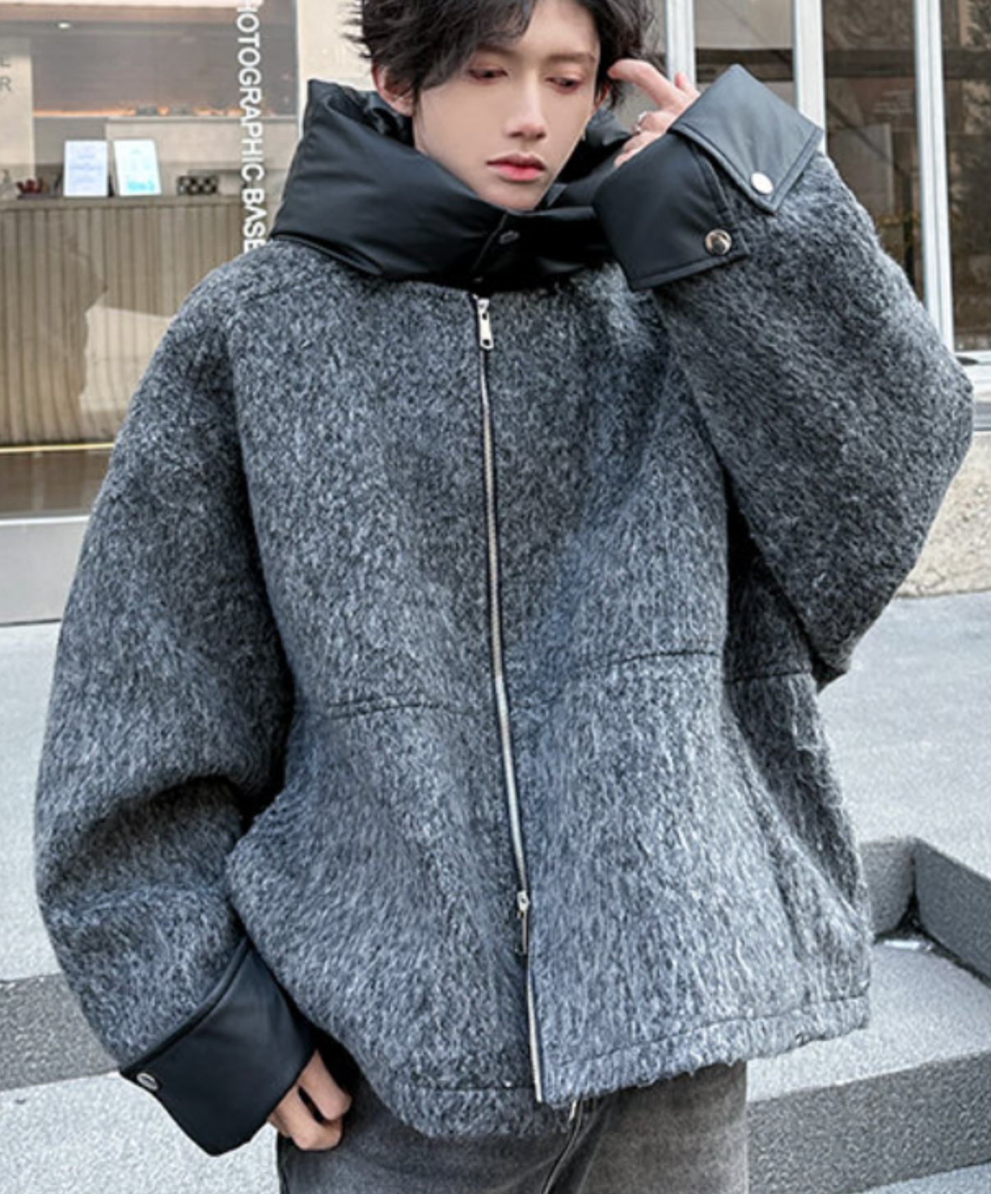 detachable hood jacket EN2554