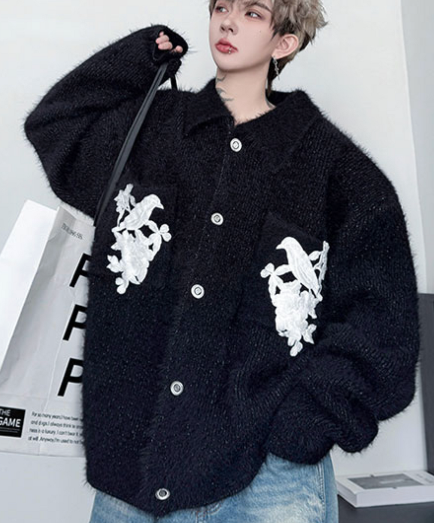 with embroidered pocket jacket EN2522