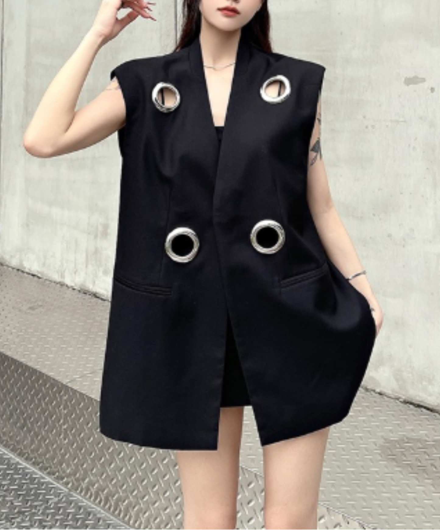 metal ring hole vest  EN3079