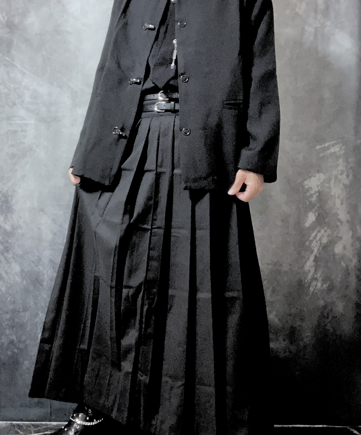 【style51】dark mode outfit set EN1848（jacket + shirt + skirt set）