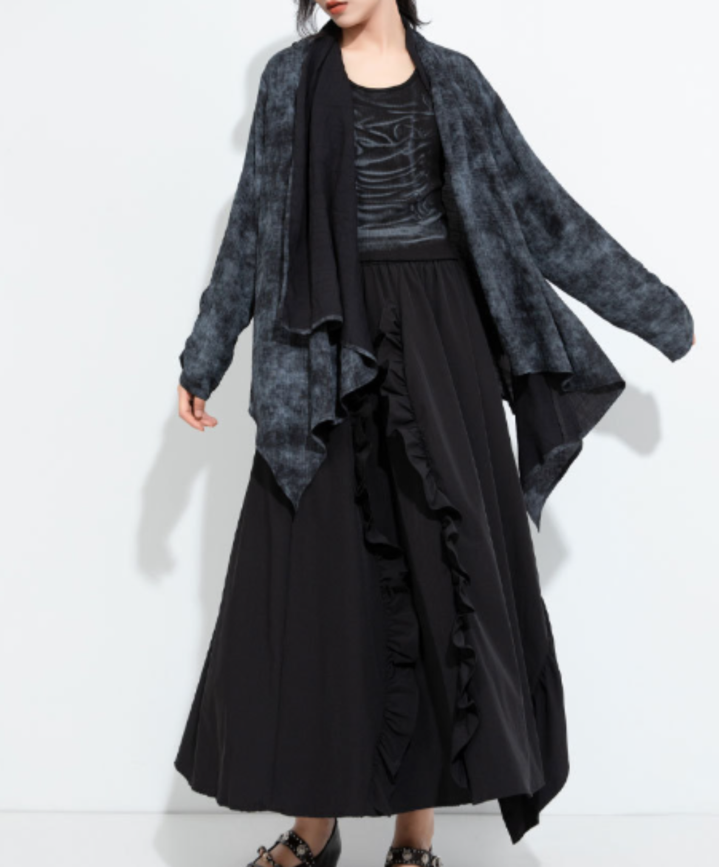 Irregular pattern, lightweight cardigan EN3075