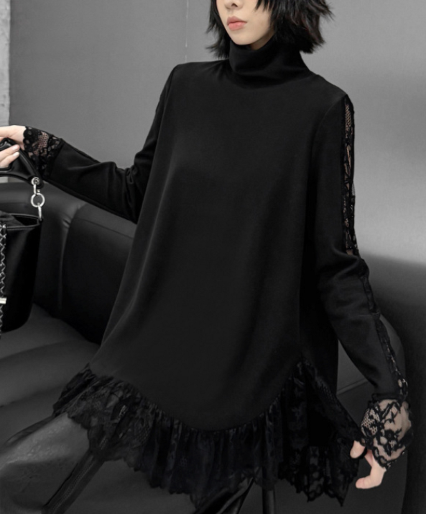 lace line frills t-shirt EN2446