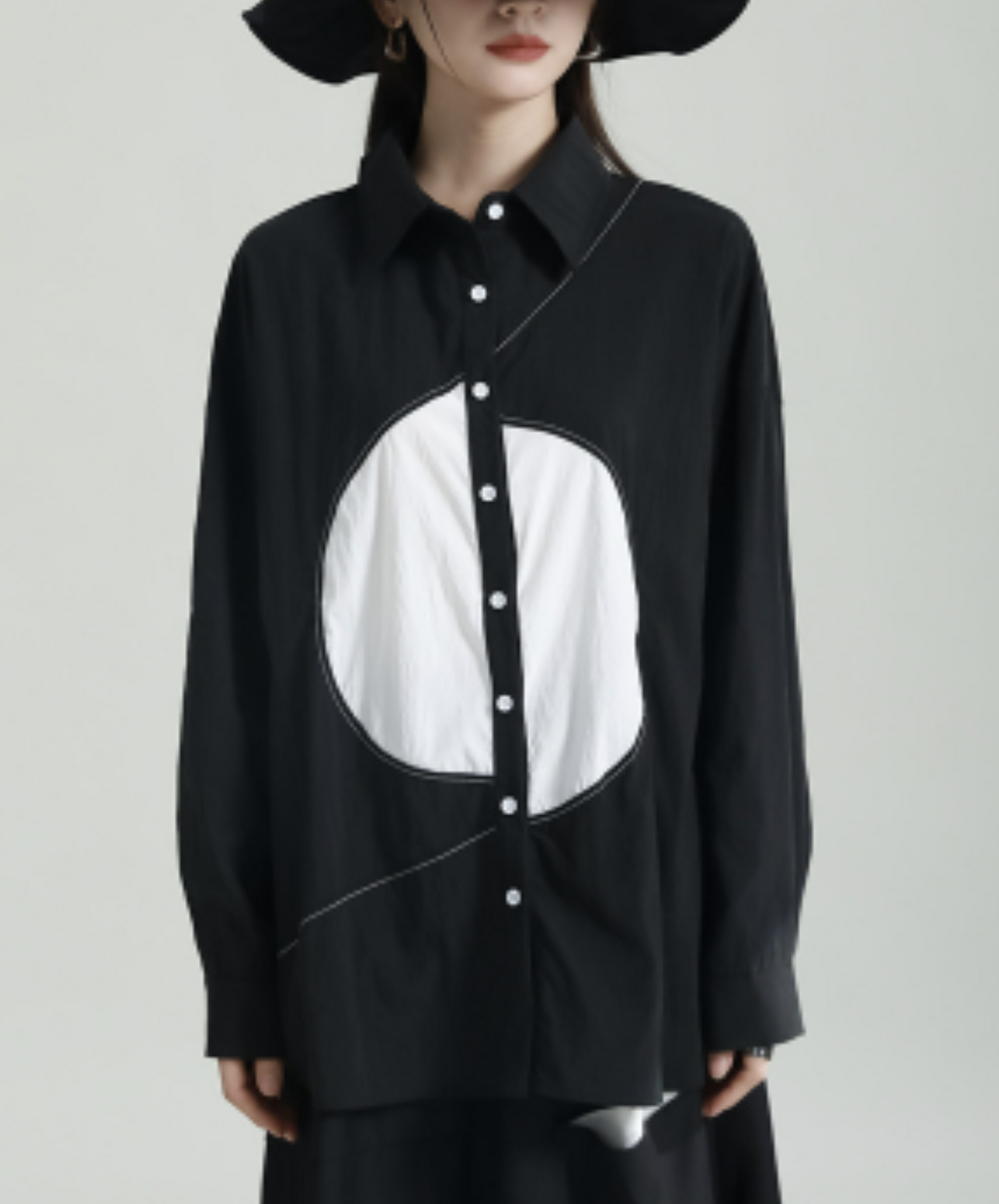 dark circle design shirt EN1104