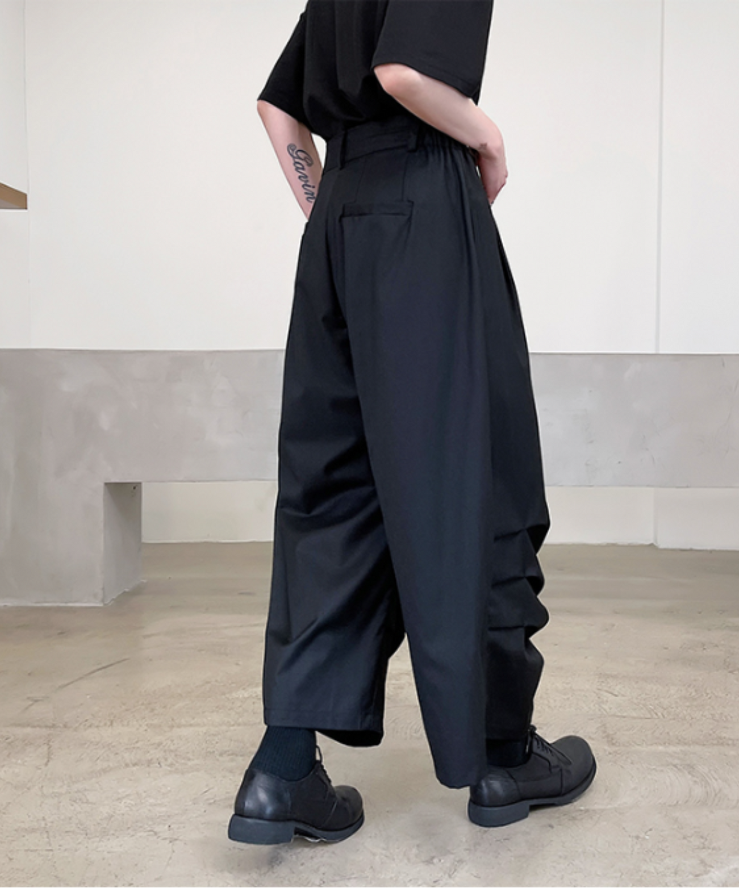 dark drape wide pants EN926