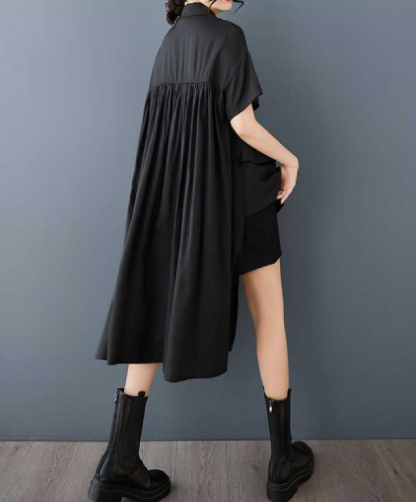 asymmetric tiered design shirt EN3061
