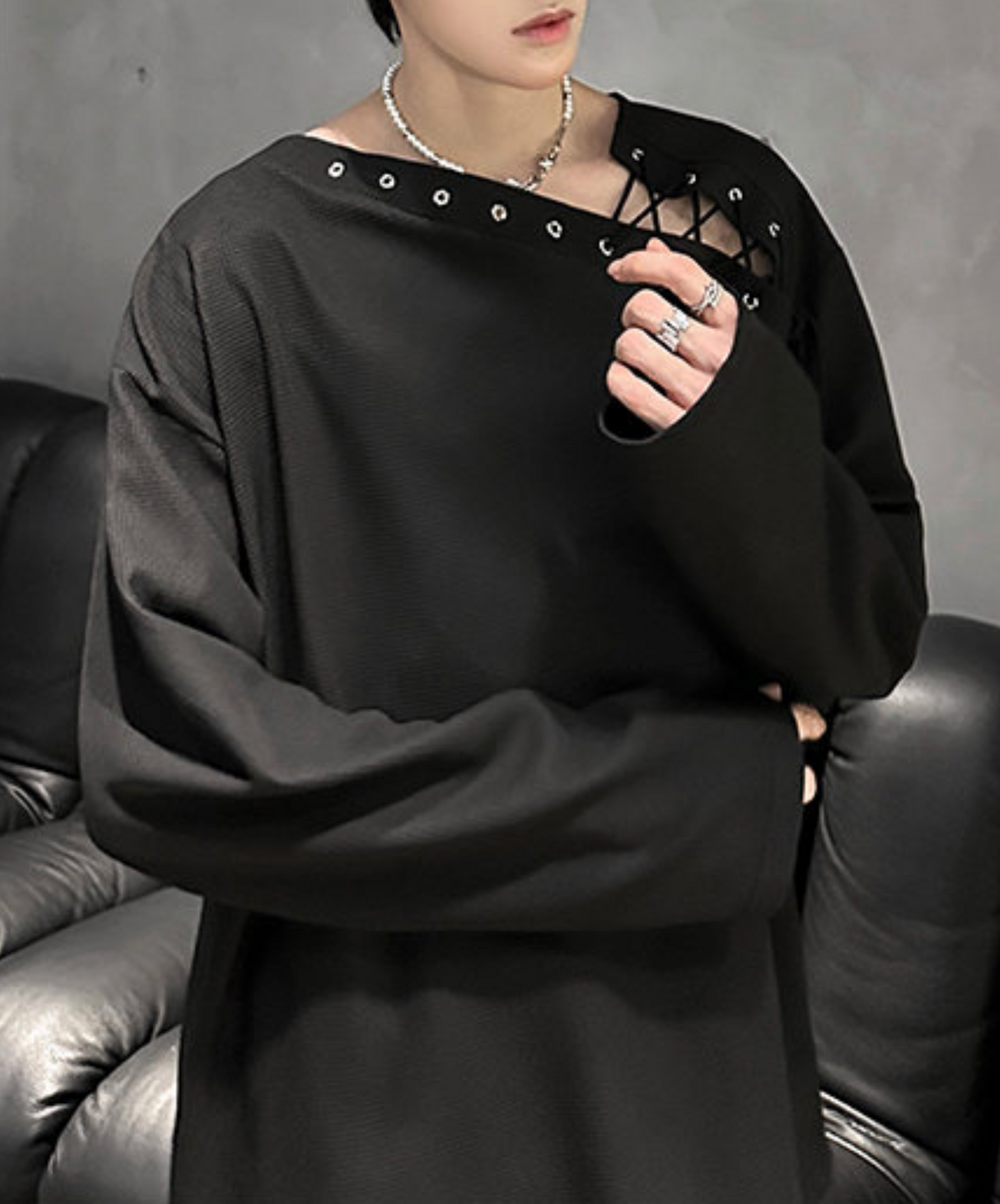 Irregular hollow design t-shirt EN2484