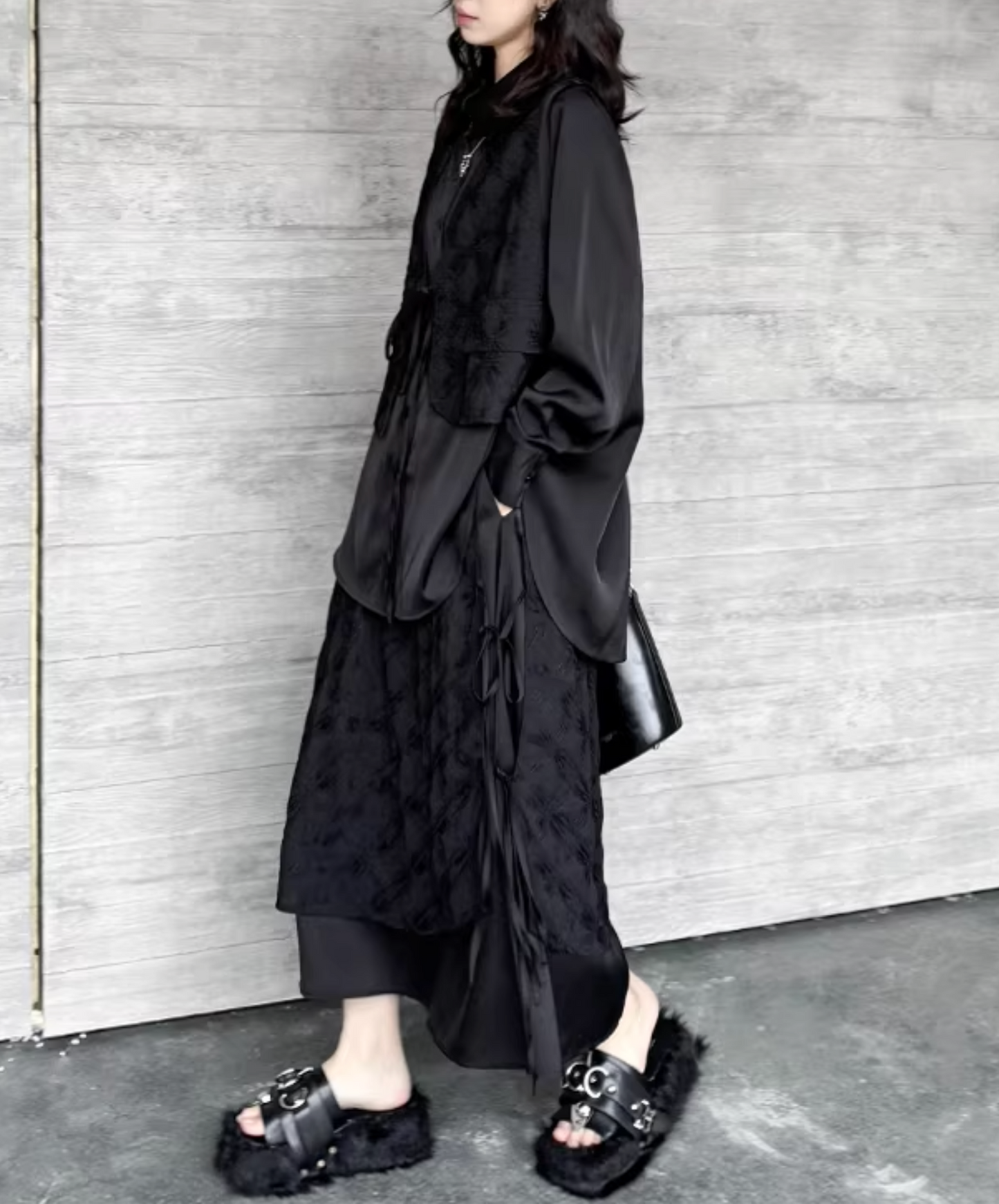 dark fake two-piece irregular style skirt EN2807