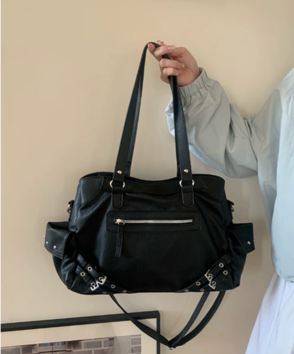 boston-style eyelet-detail belt bag EN3252