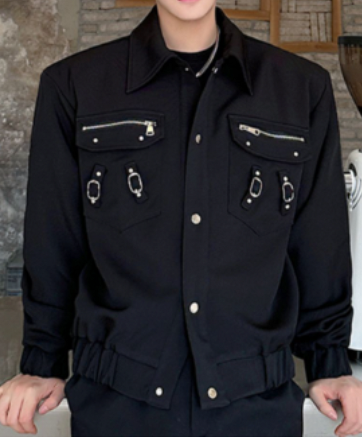 double chest pocket with zipper jacket EN1998