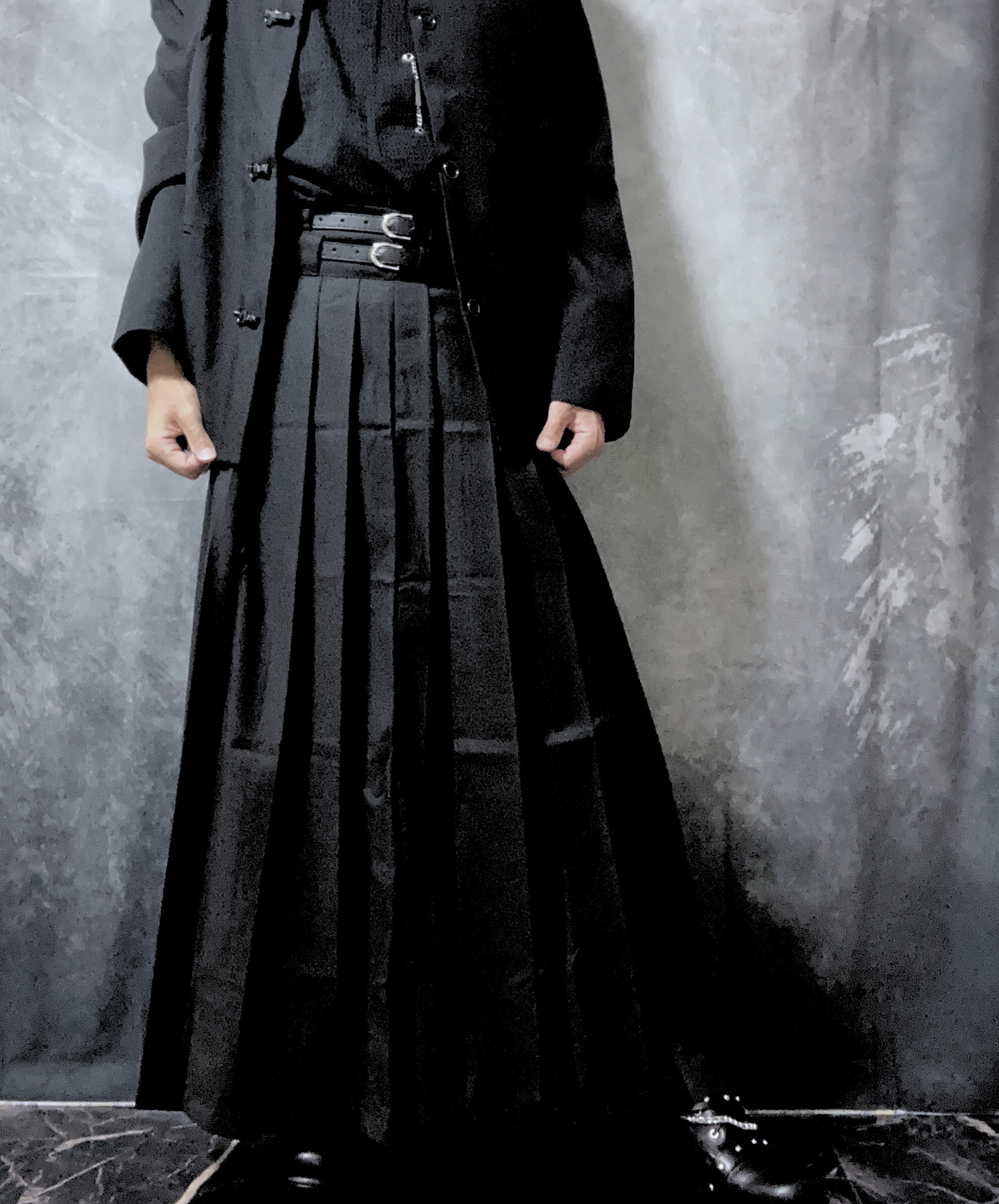 【style51】dark mode outfit set EN1848（jacket + shirt + skirt set）