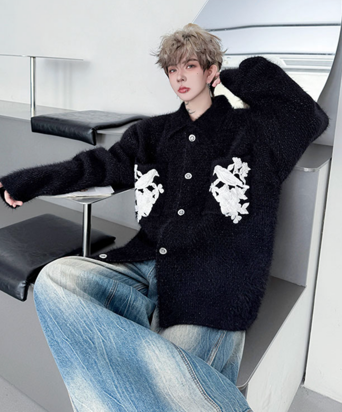 with embroidered pocket jacket EN2522