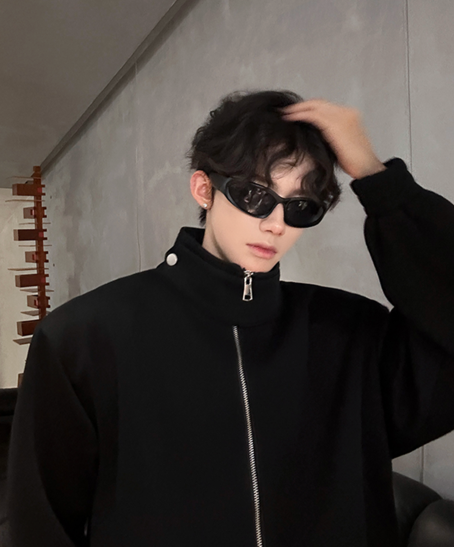 scarf stand collar jacket EN2460