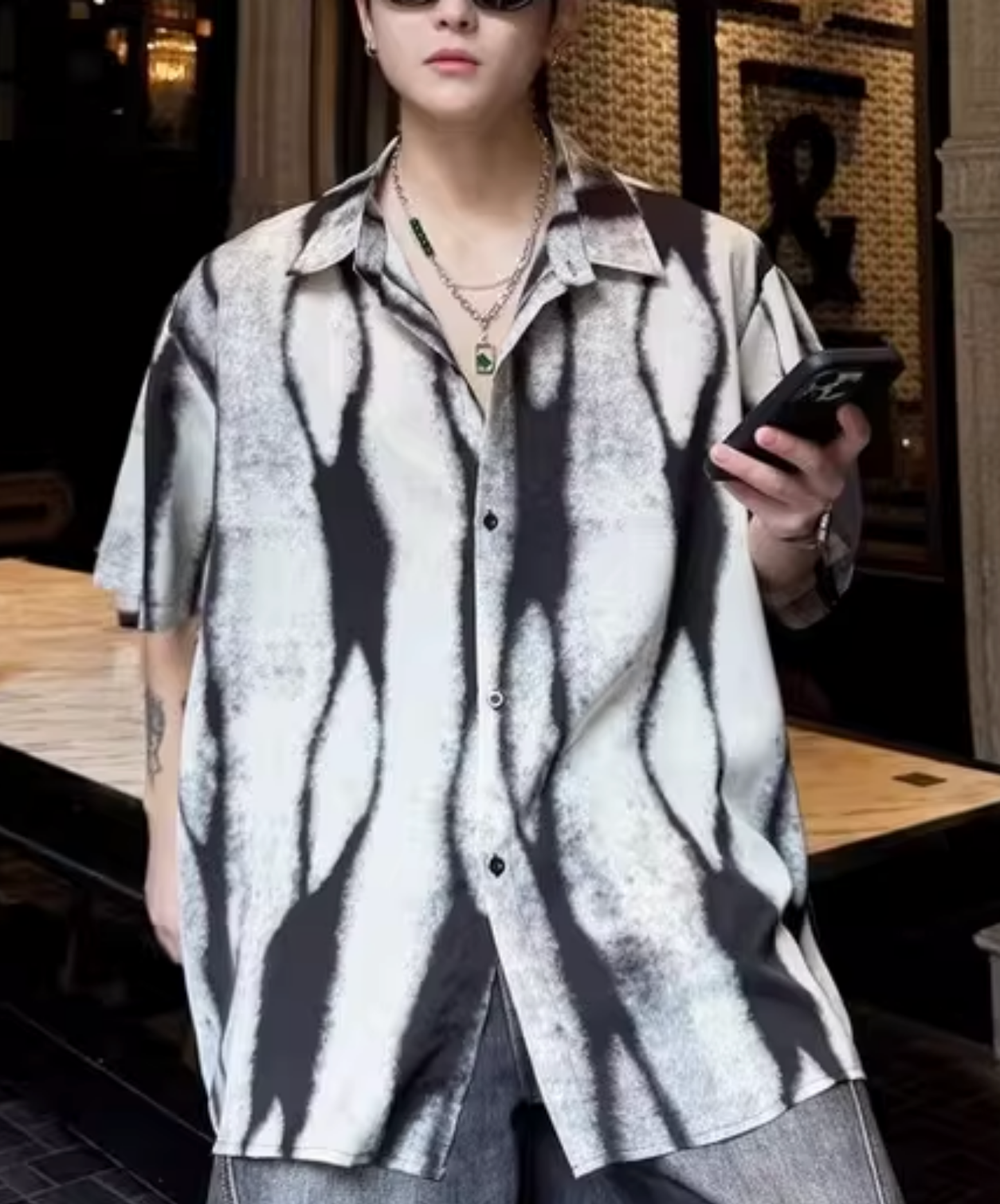 vintage tie-dye stripes shirt EN2792
