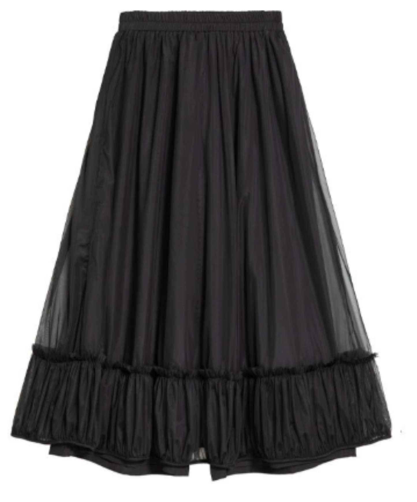 high-waisted sheer two-piece style wide pants EN3032