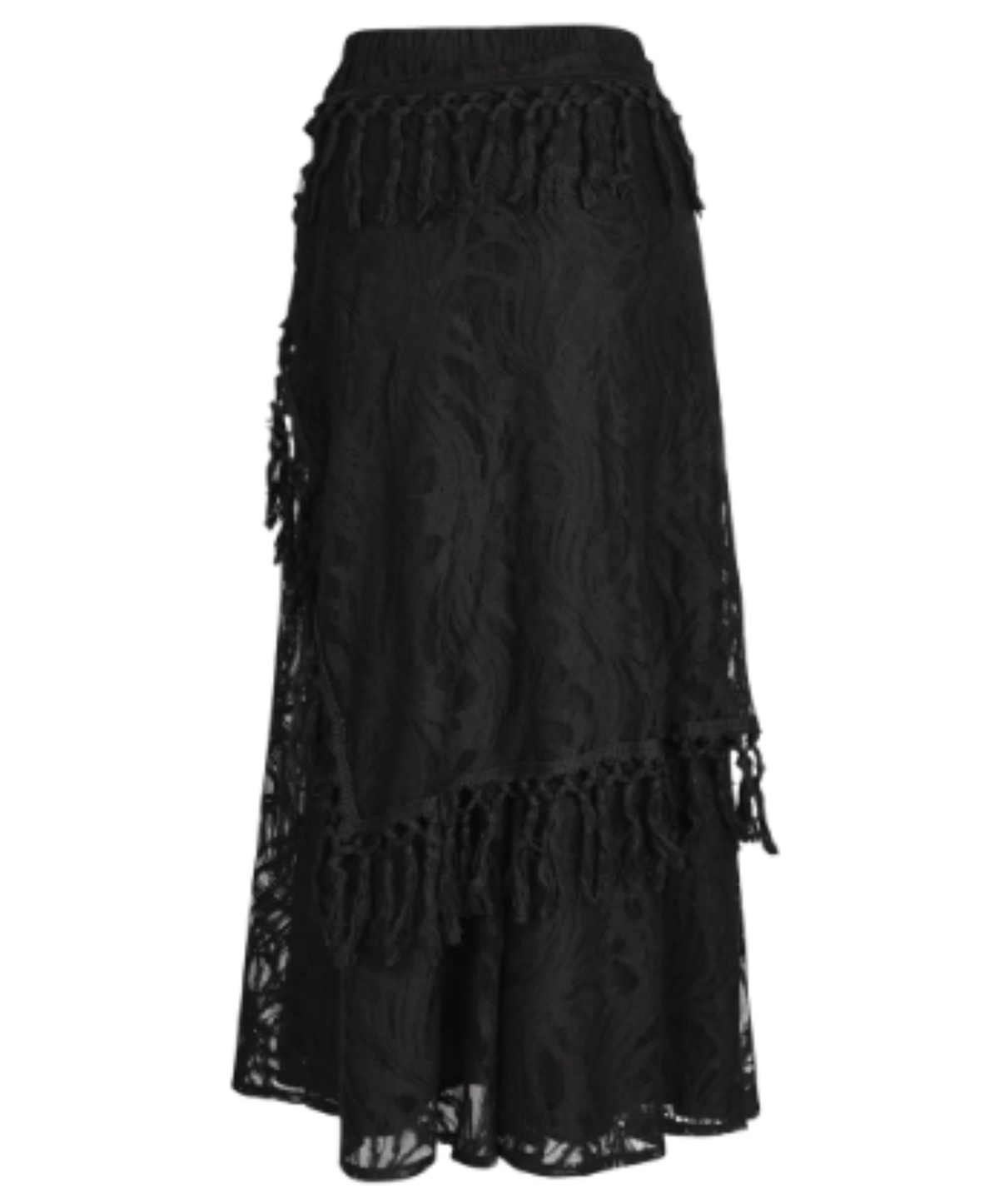 openwork pattern with fringe detailing skirt EN3219