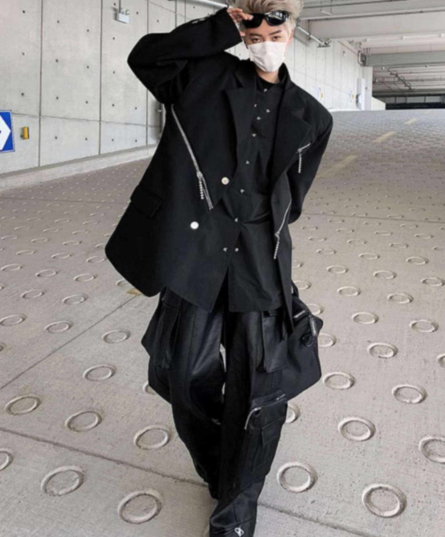 tassel motif print short length jacket EN2428