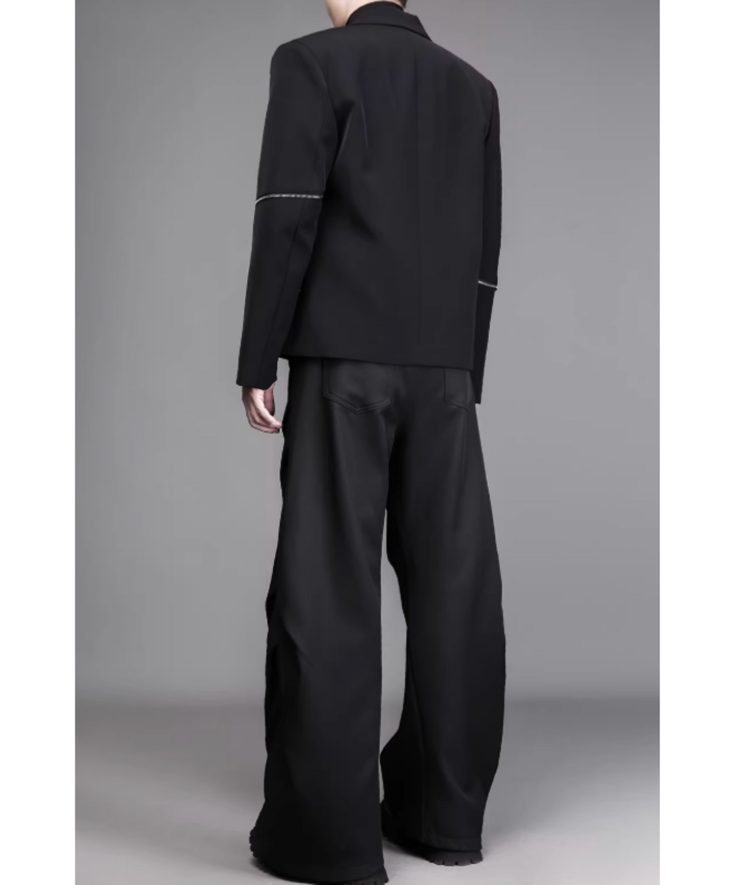 punk style asymmetrical zipper jacket EN2801