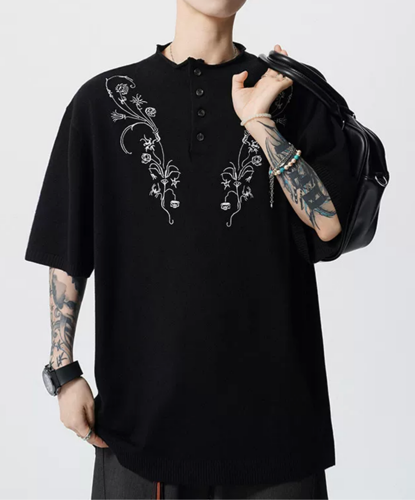 floral embroidered t-shirt EN2858