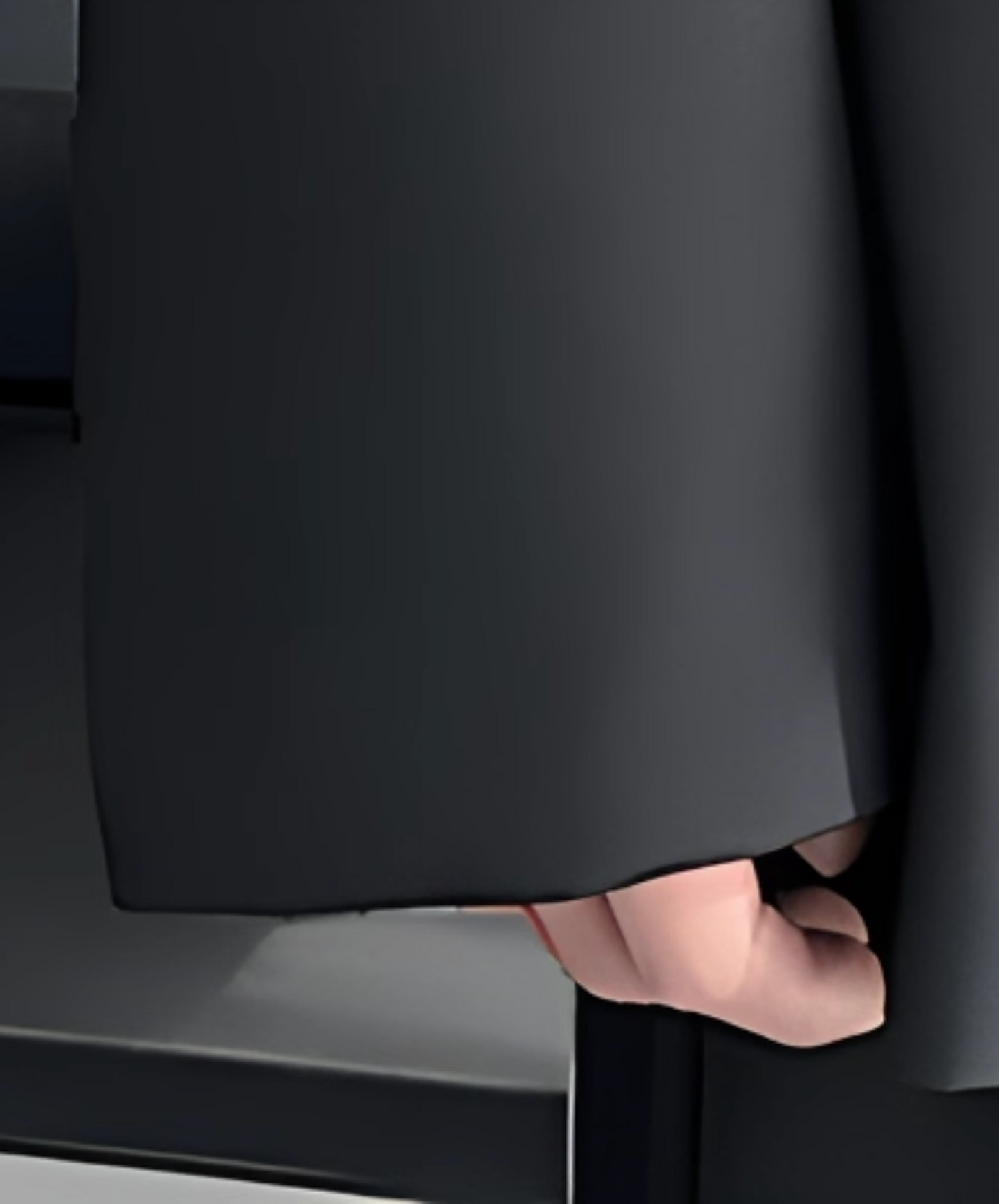 dark asymmetrical high-end lapel jacket EN2624