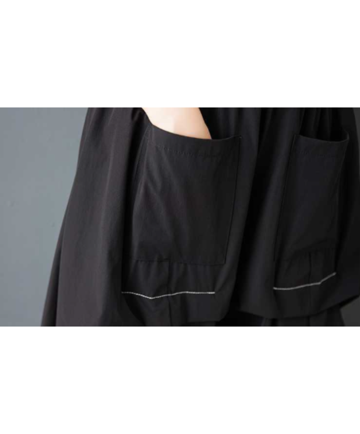 stitched balloon silhouette wide pants EN3034