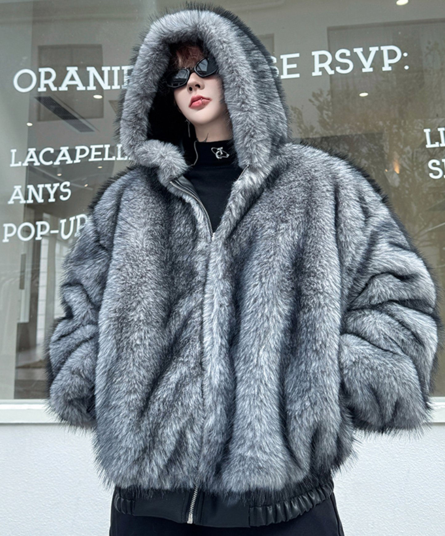 reversible faux fur jacket EN2603