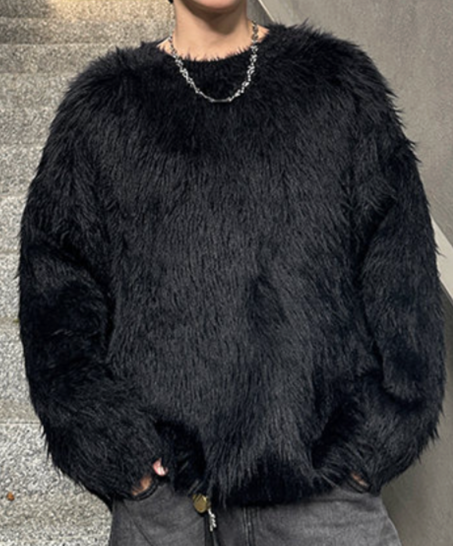 mink-like fleece sweater EN2589