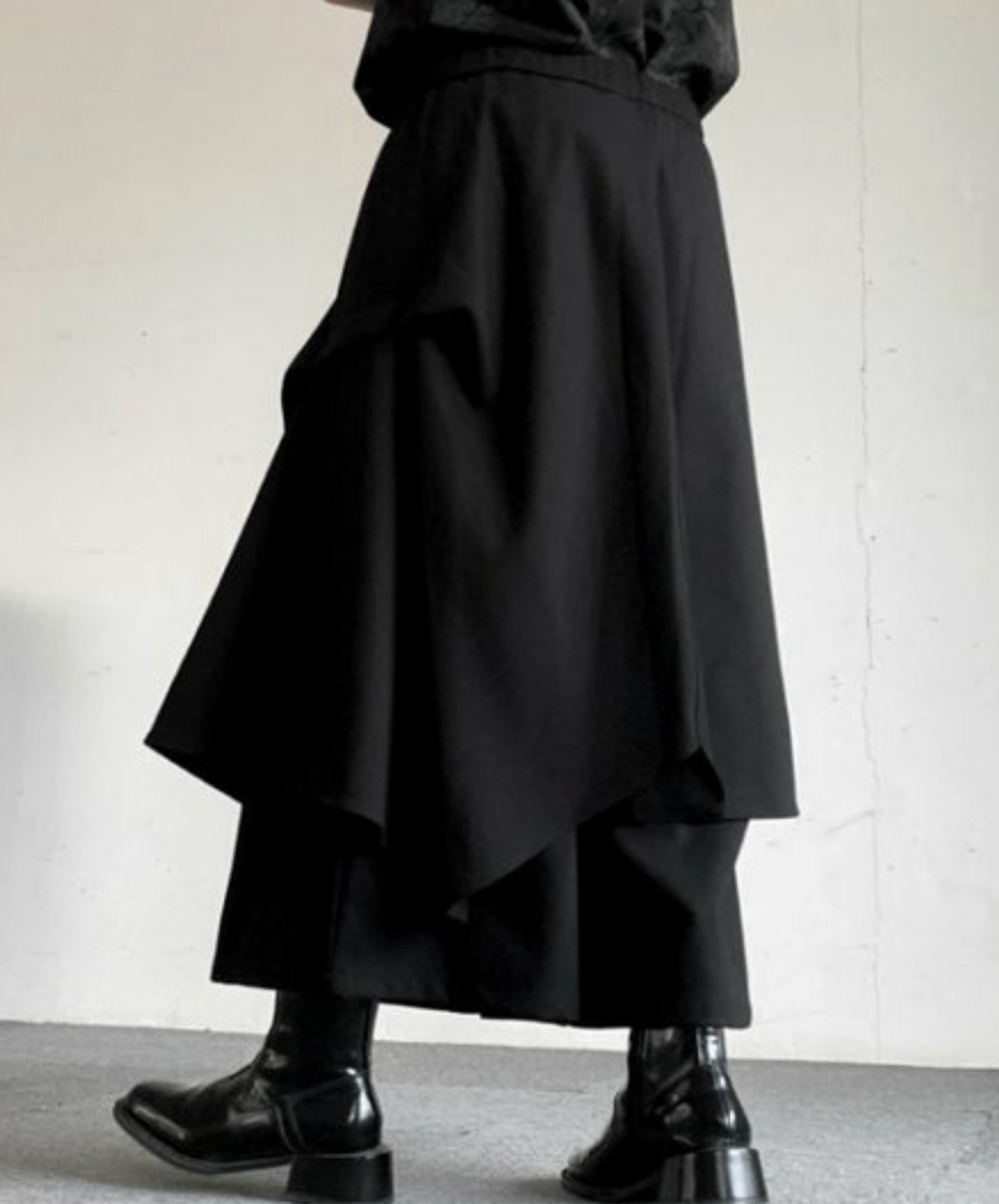 dark fake two-piece hakama pants EN2430