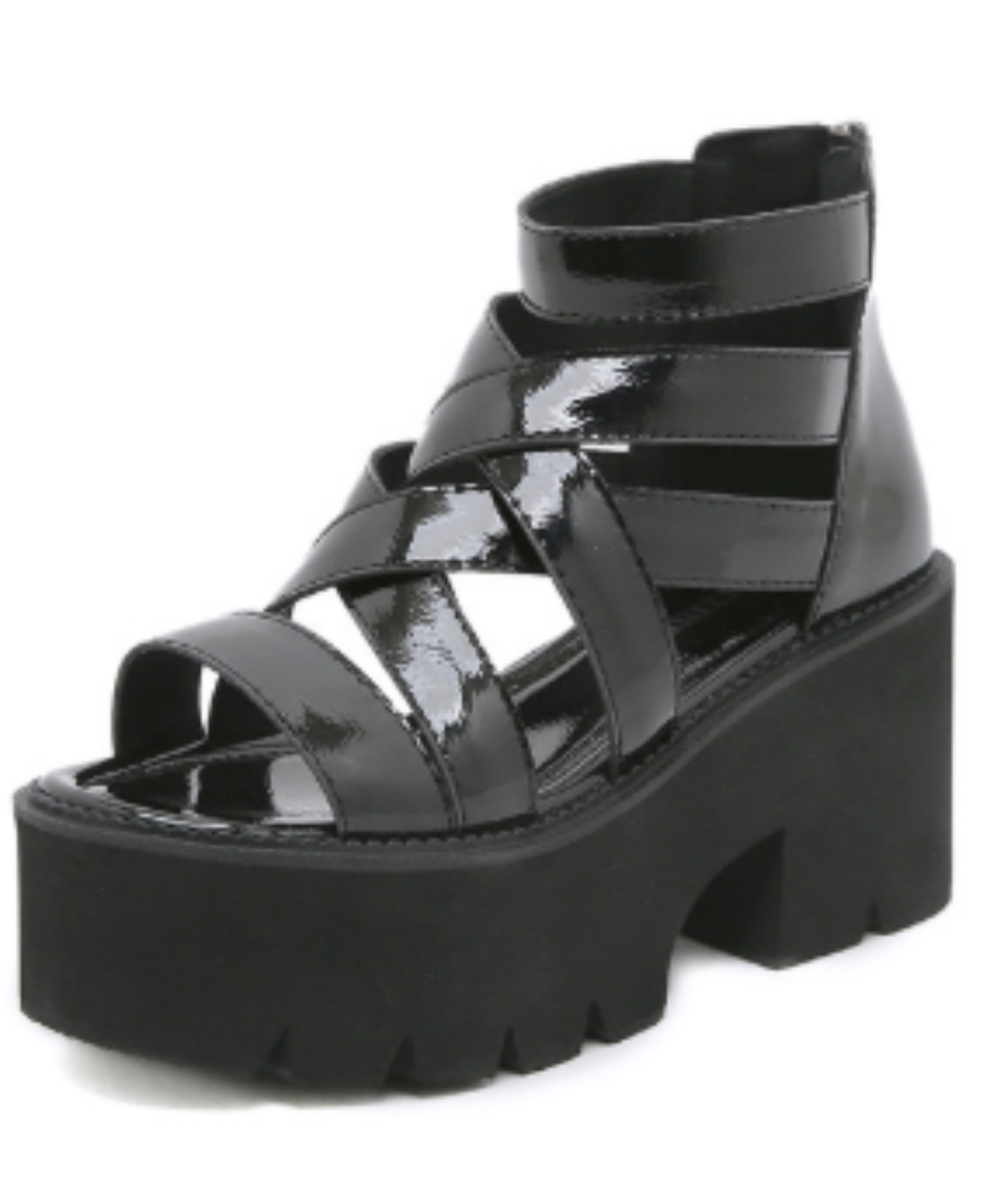 side-open back zipper sandals EN2962