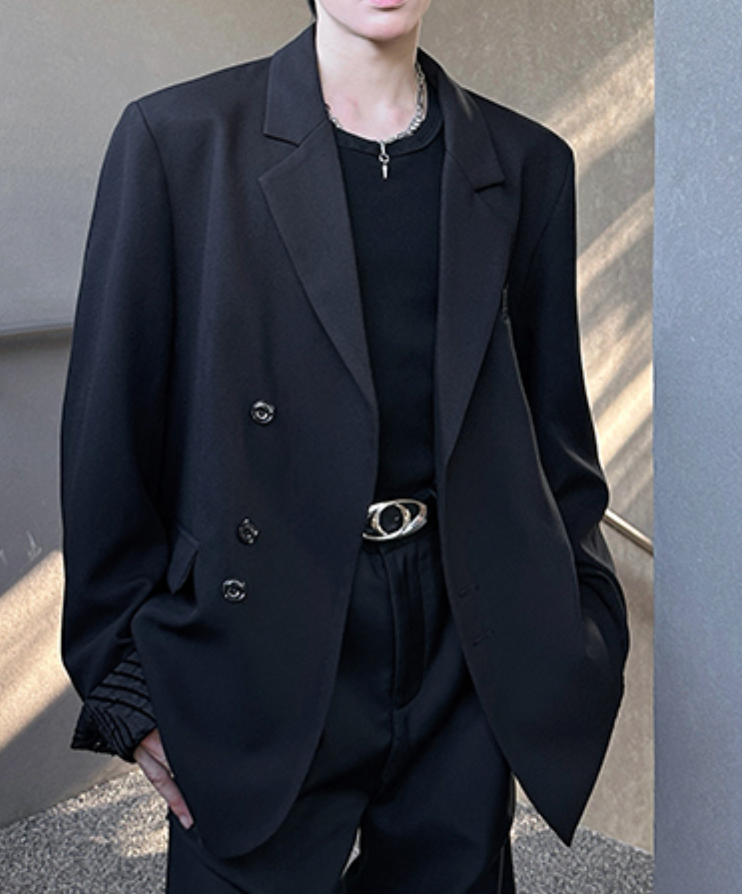 patchwork oversized jacket EN2493