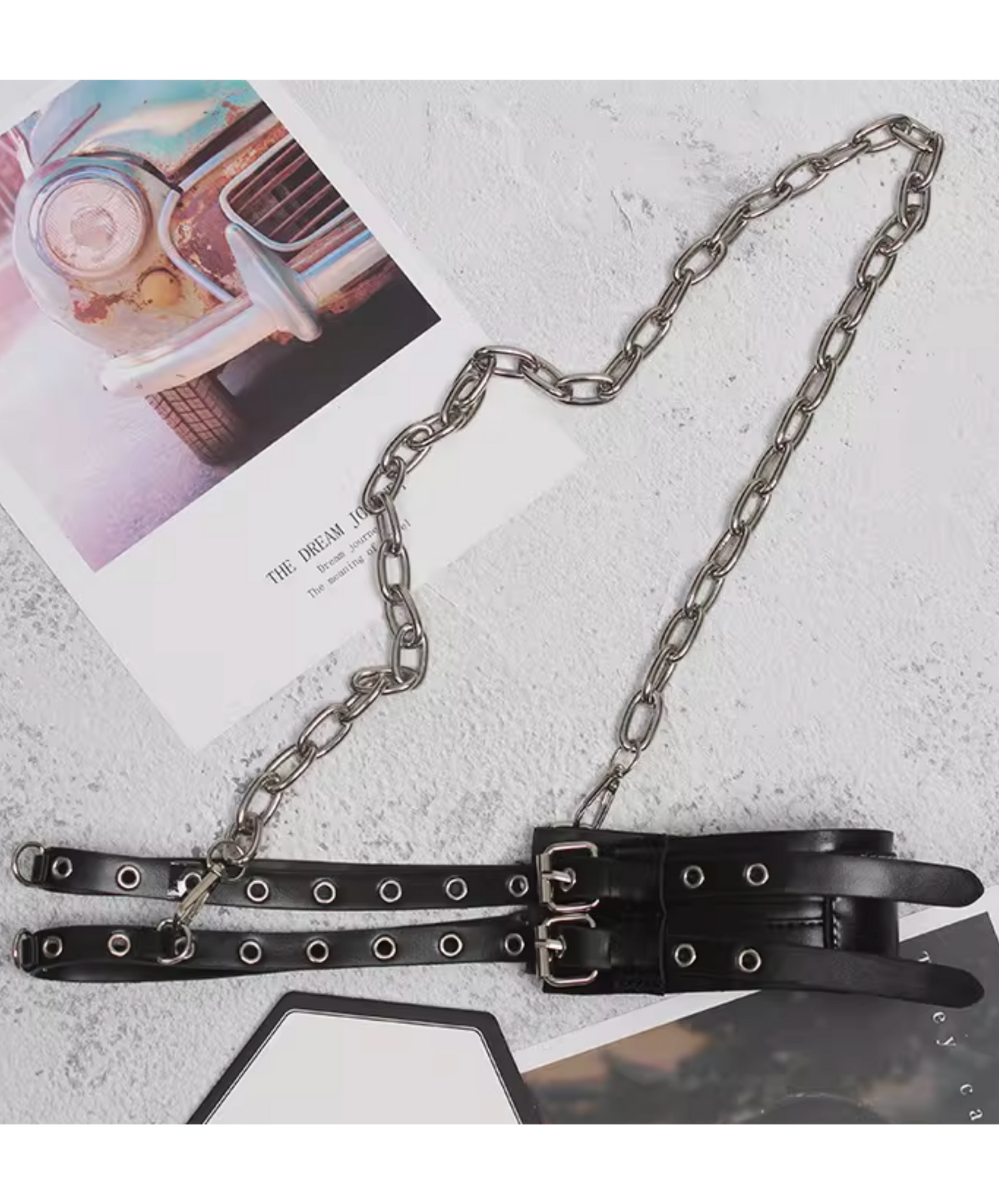 punk-style off-shoulder waist chain belt EN2790