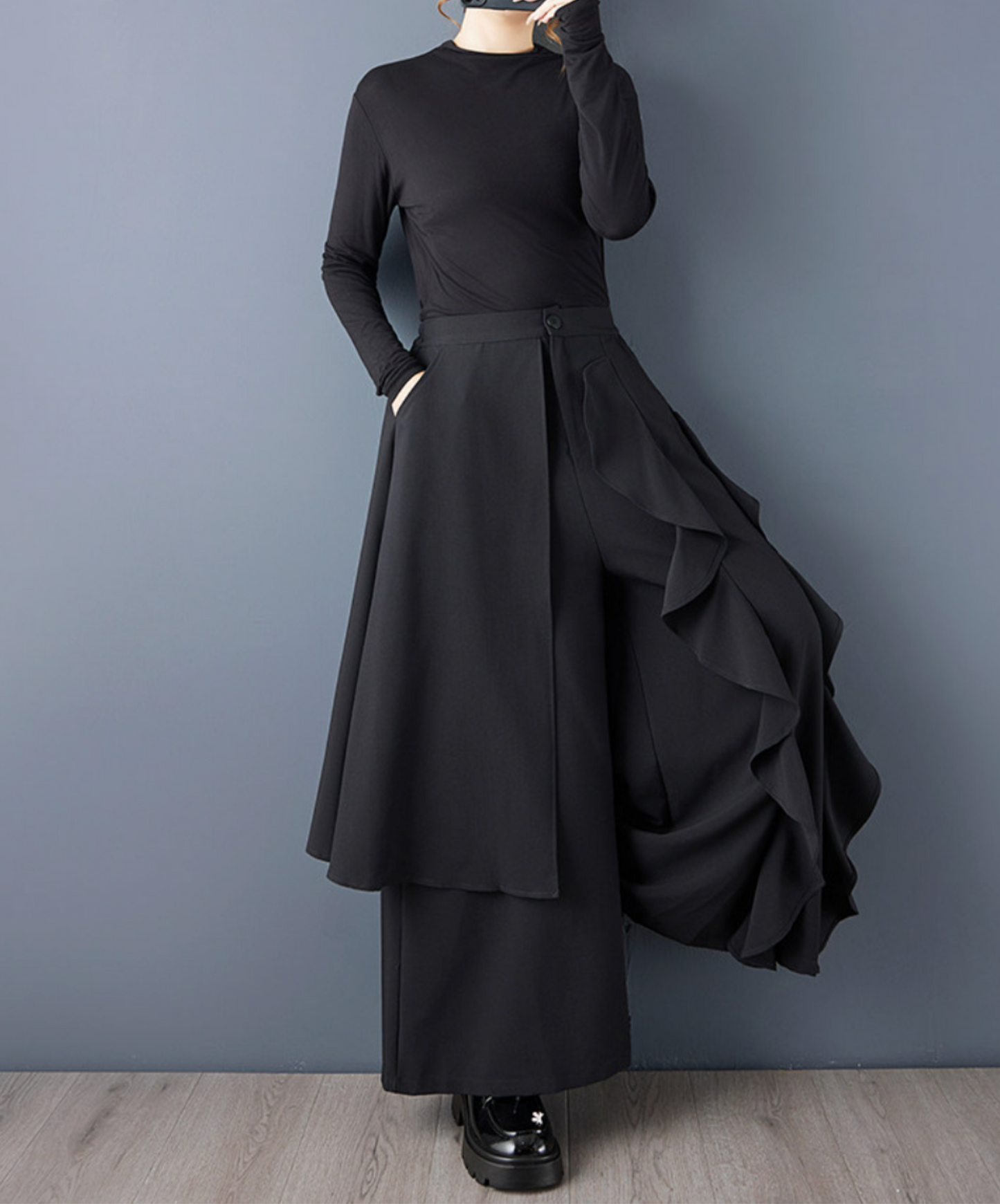 Irregular ruffle skirt pants EN2692
