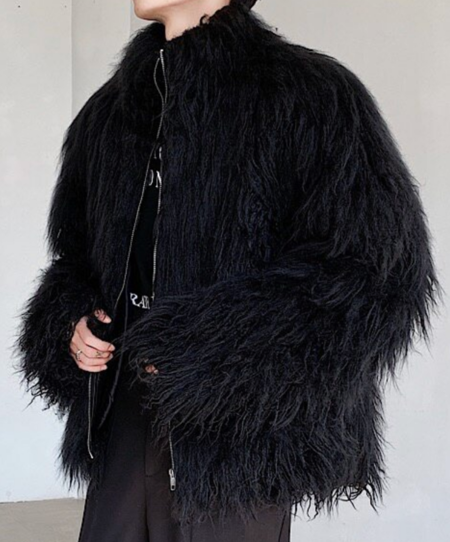 faux mink fur padding jacket EN2623