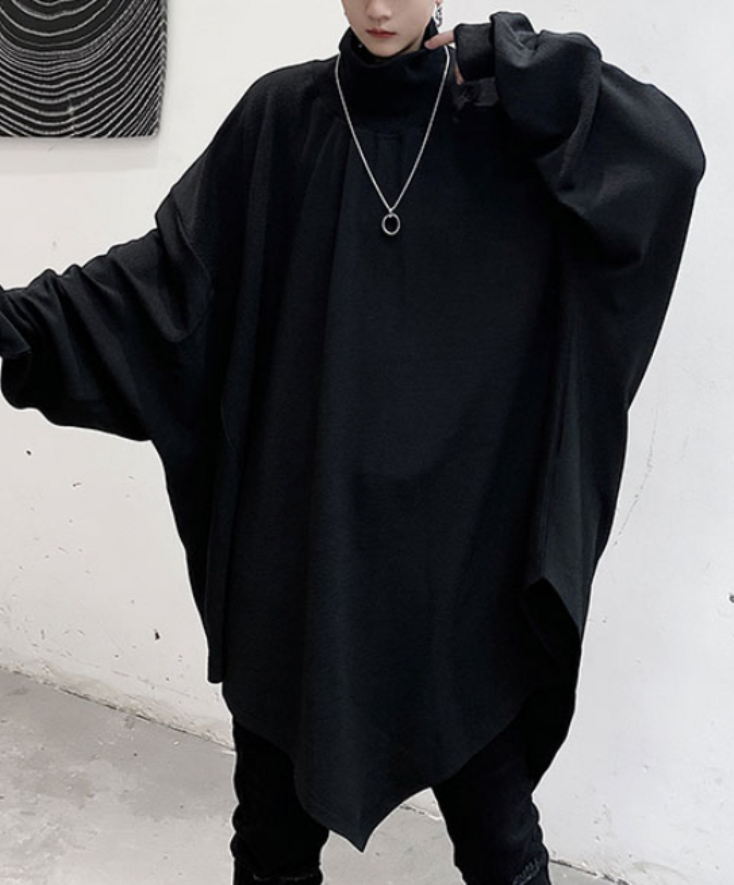 【style26】dark mode outfit set EN983（ sweatshirts + skirt set）