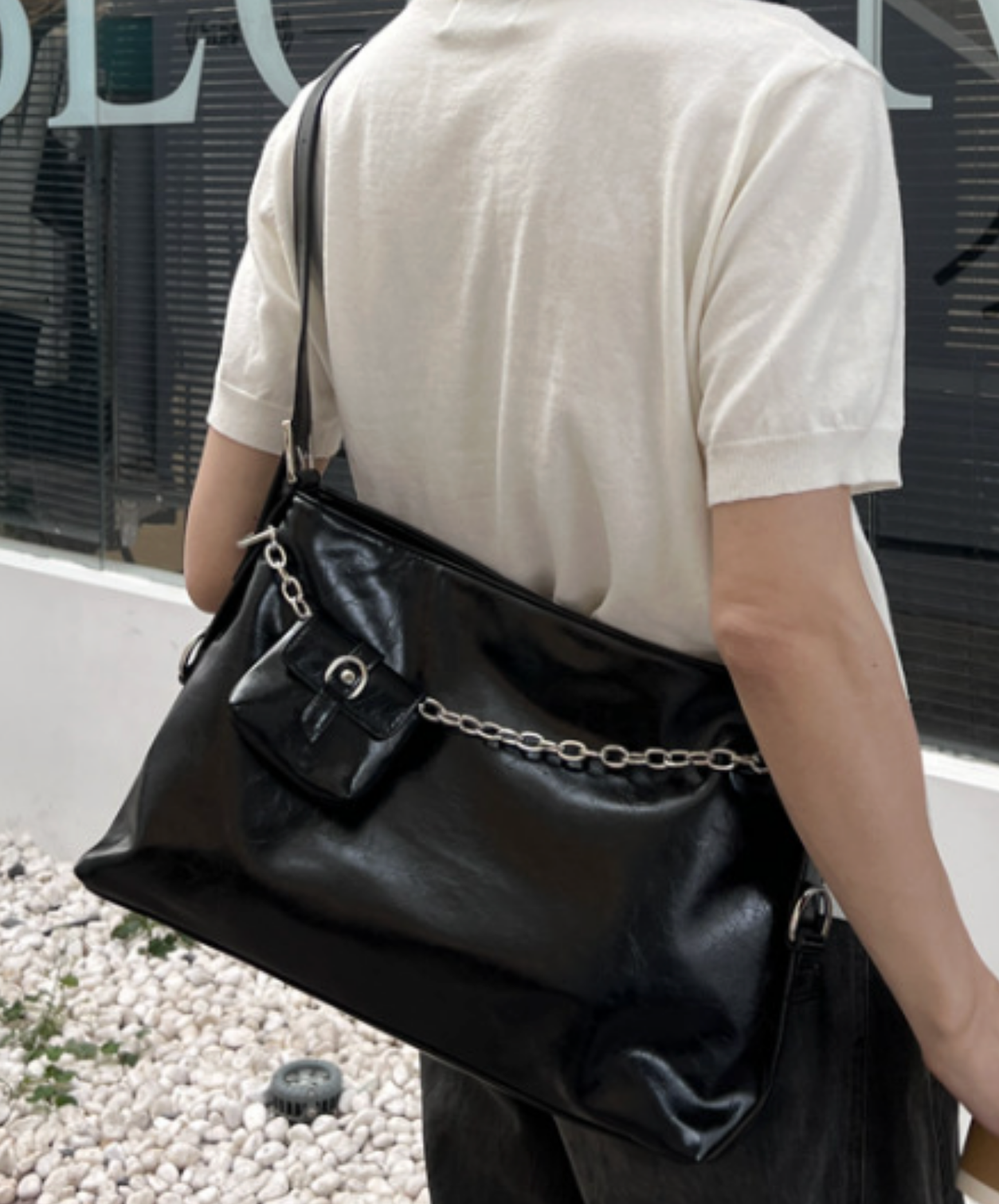 dark crossbody tote bag EN2729