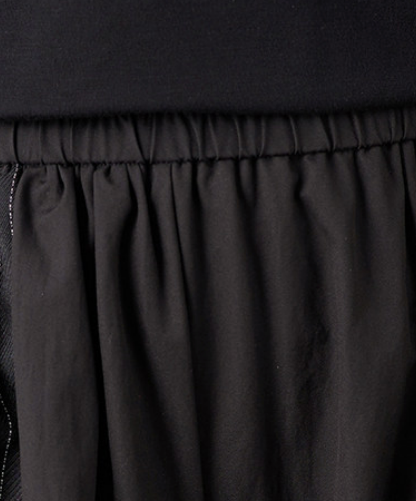 dark fine striped drape wide pants EN2779