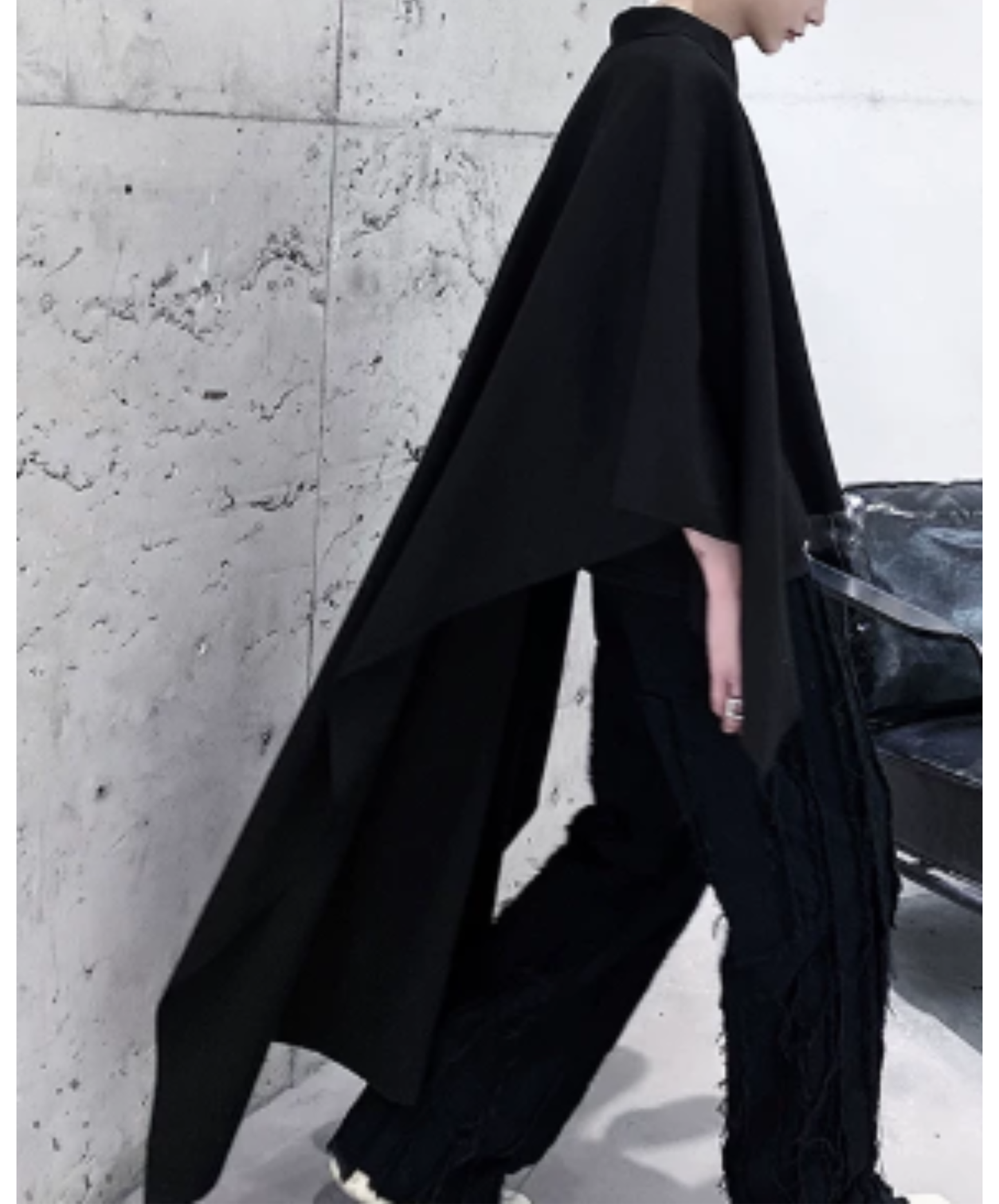 dark long bat cape shirt EN3021