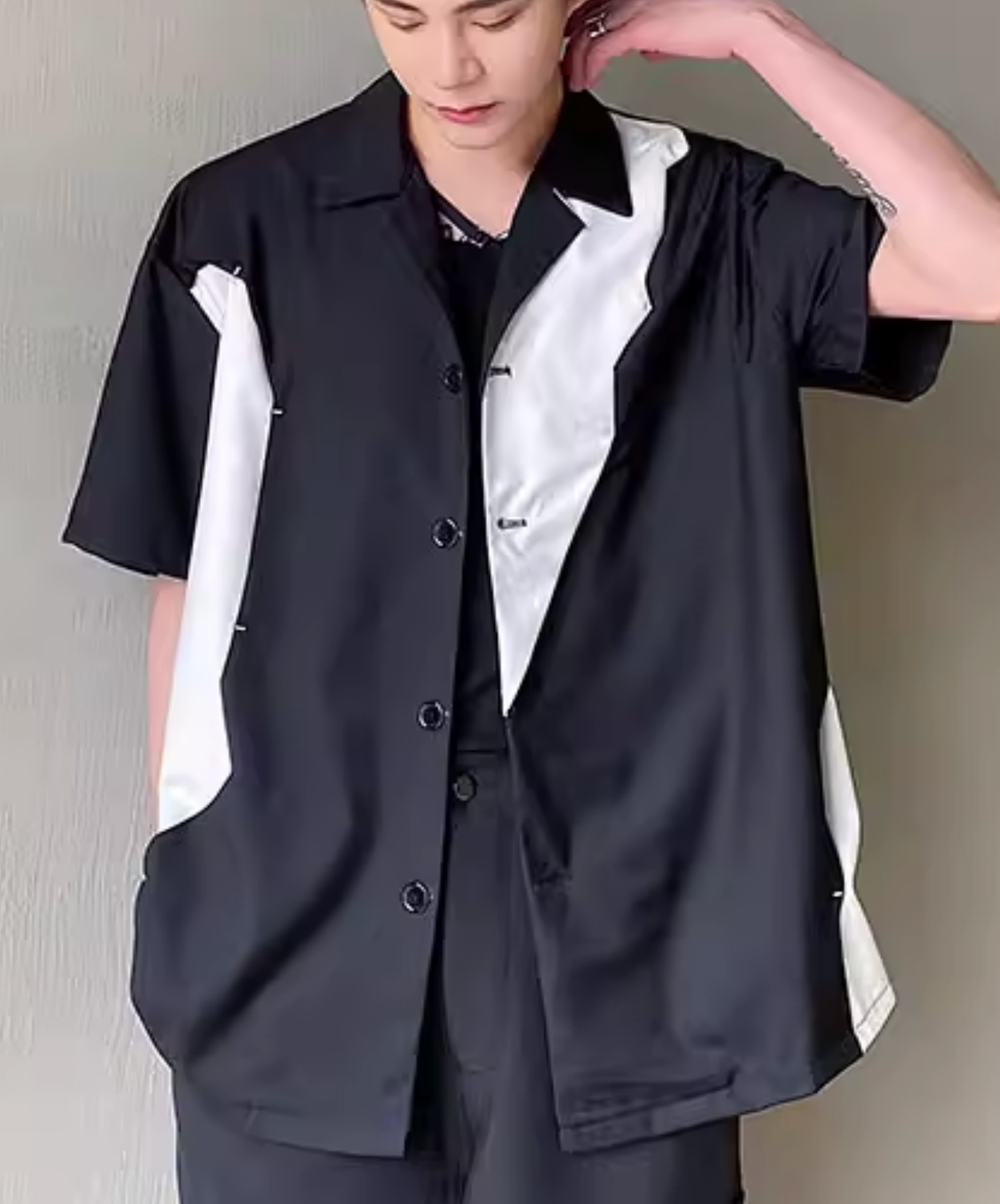 unique color blocks shirt EN2816