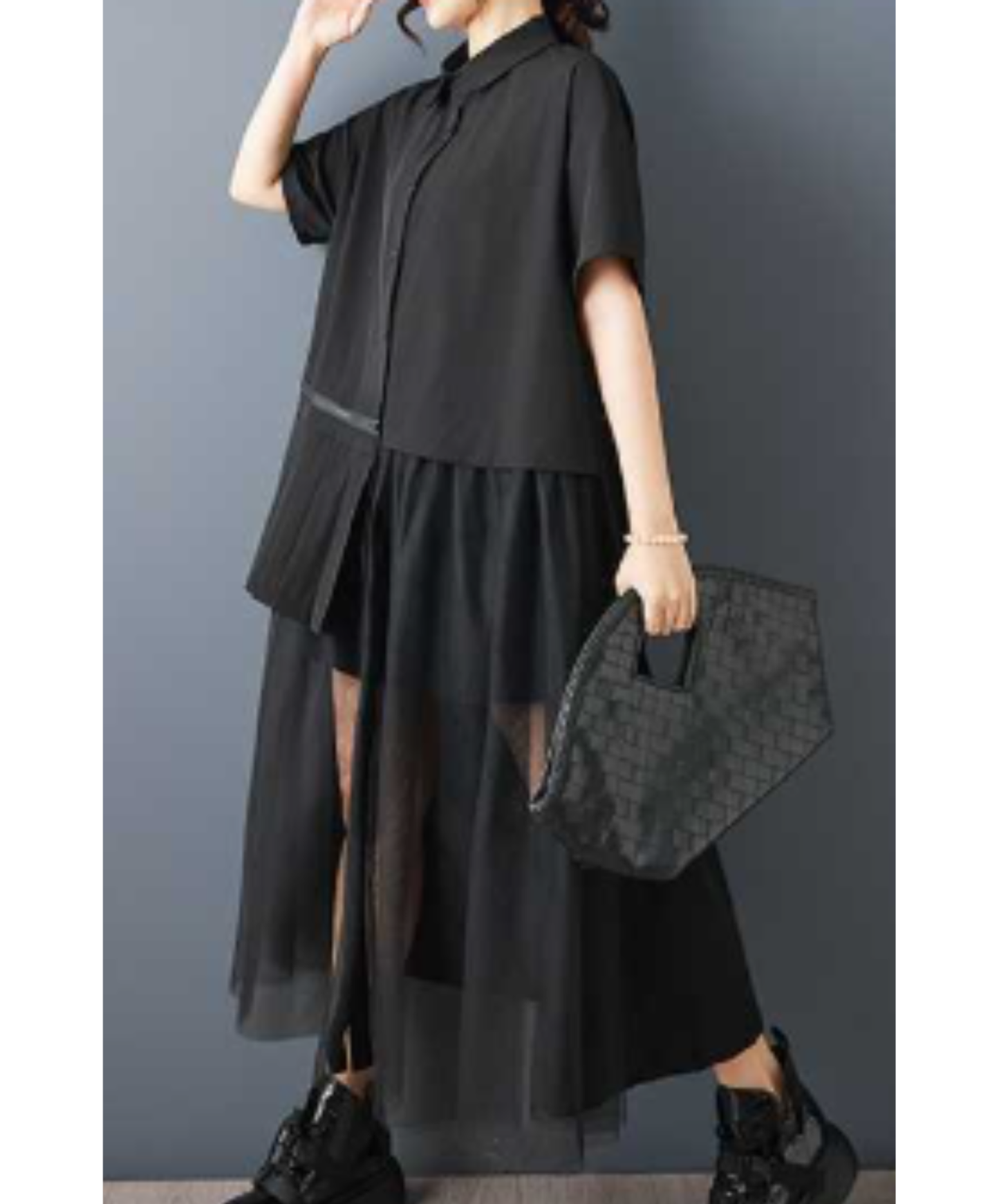 【style102】dark mode outfit set EN2996（shirt + necktie + pants set）