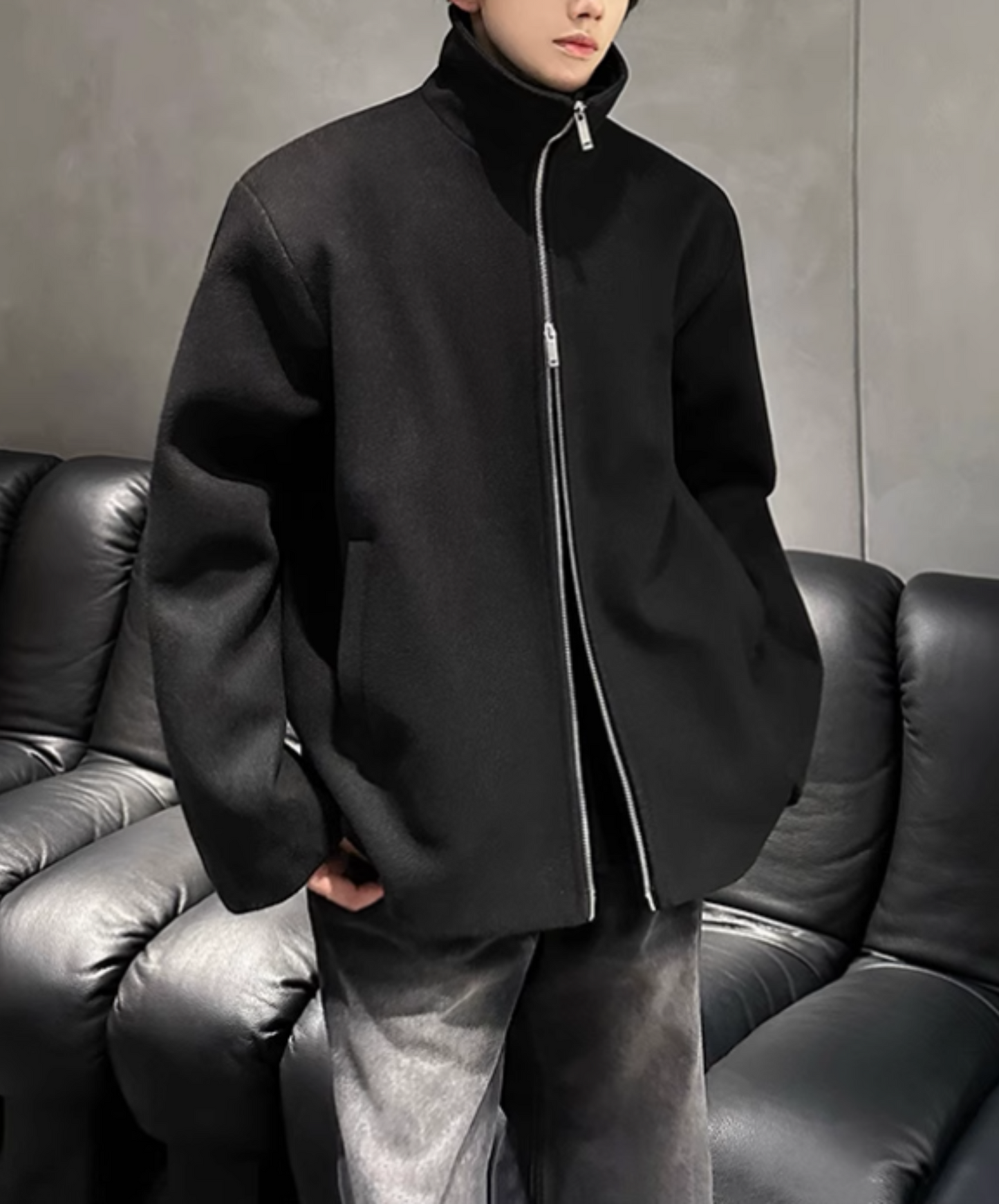 double layer zip blouson jacket EN1889