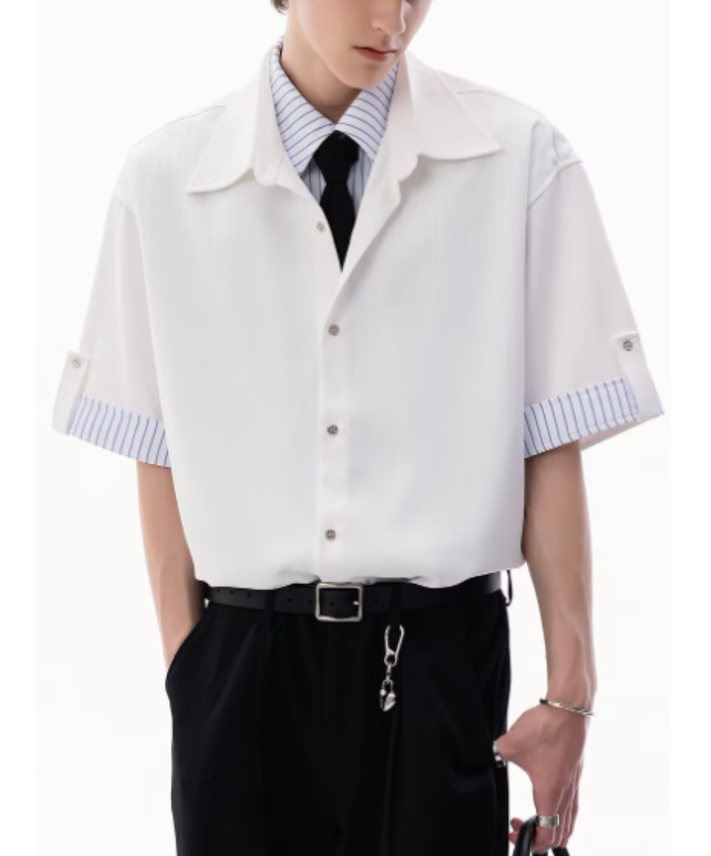 two-piece design stripe shirt EN2971